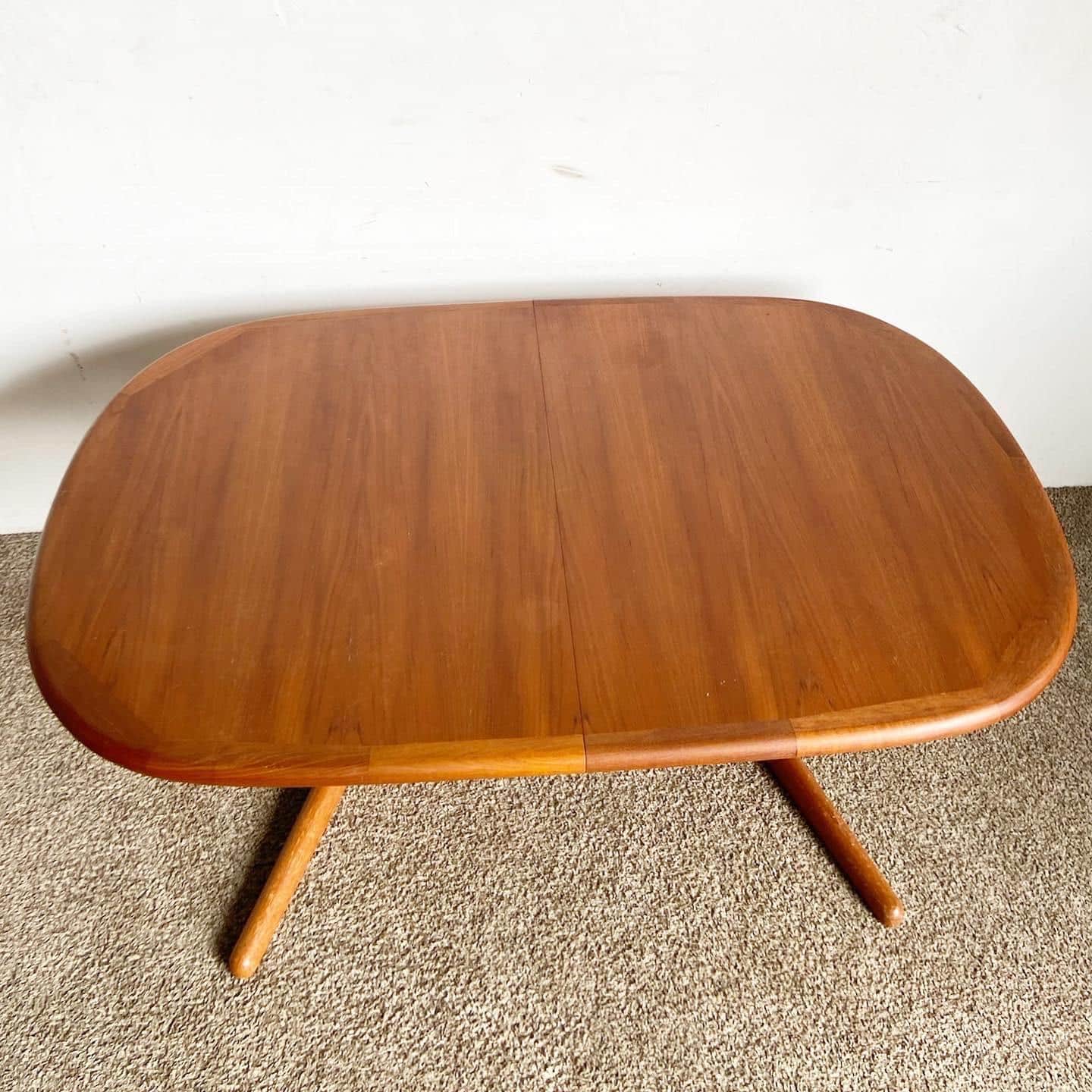 Danish Modern Teak Dining Table by Edvard Valentinsen - Dolphin & Flamingo