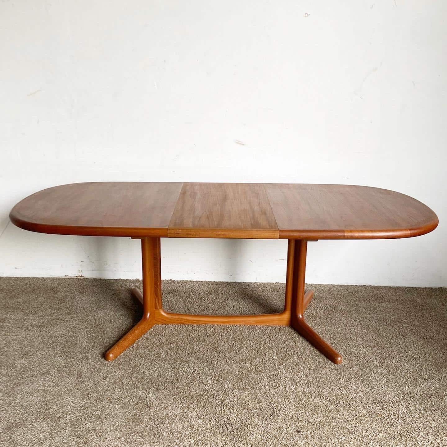 Danish Modern Teak Dining Table by Edvard Valentinsen - Dolphin & Flamingo