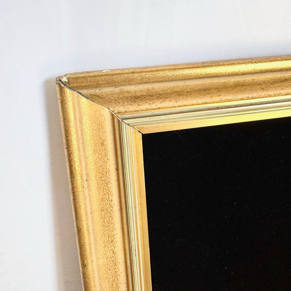 Framed Hand Painted Nude Woman on Black Velvet - Dolphin & Flamingo