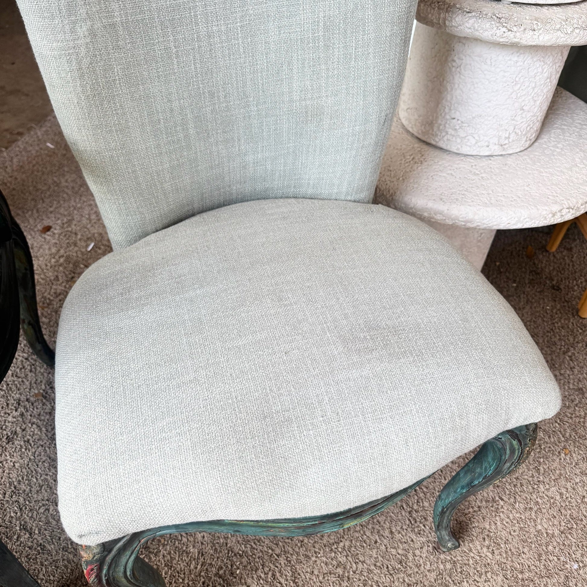 French Provincial Green Dining Chairs by Henredon - Set of 8 - Dolphin & Flamingo