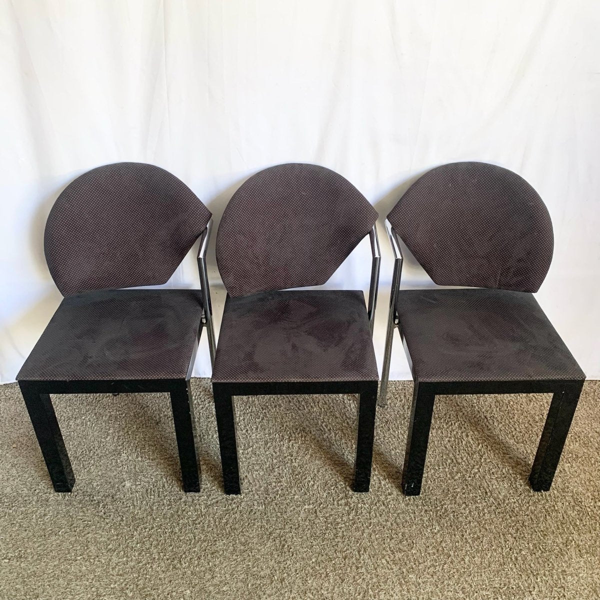 Giovanni Offredi Style Parsons Chairs - Set of 3 - Dolphin & Flamingo