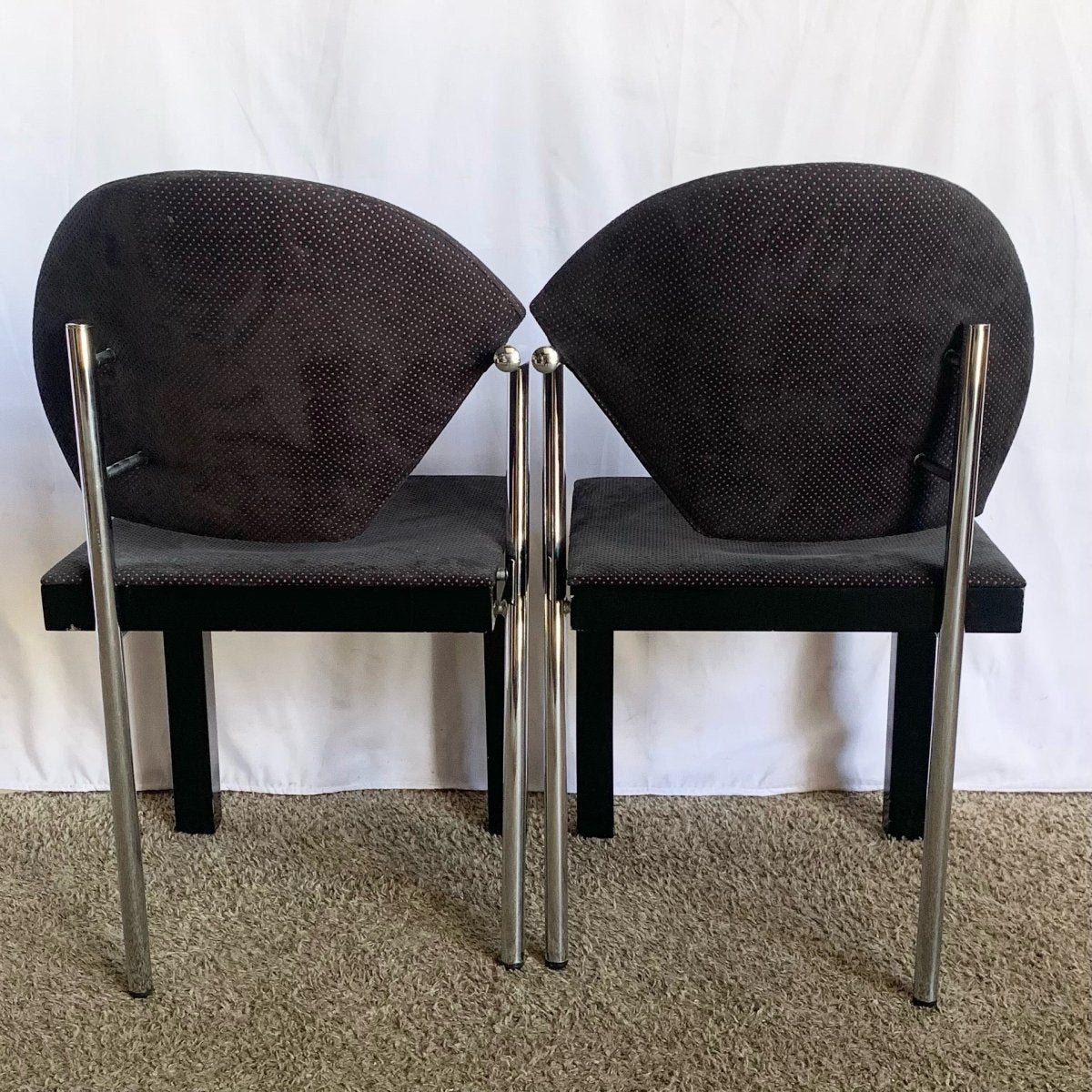 Giovanni Offredi Style Parsons Chairs - Set of 3 - Dolphin & Flamingo