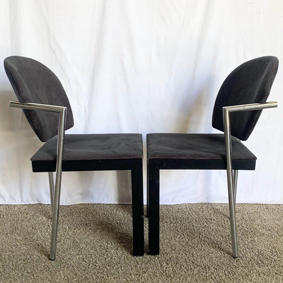 Giovanni Offredi Style Parsons Chairs - Set of 3 - Dolphin & Flamingo