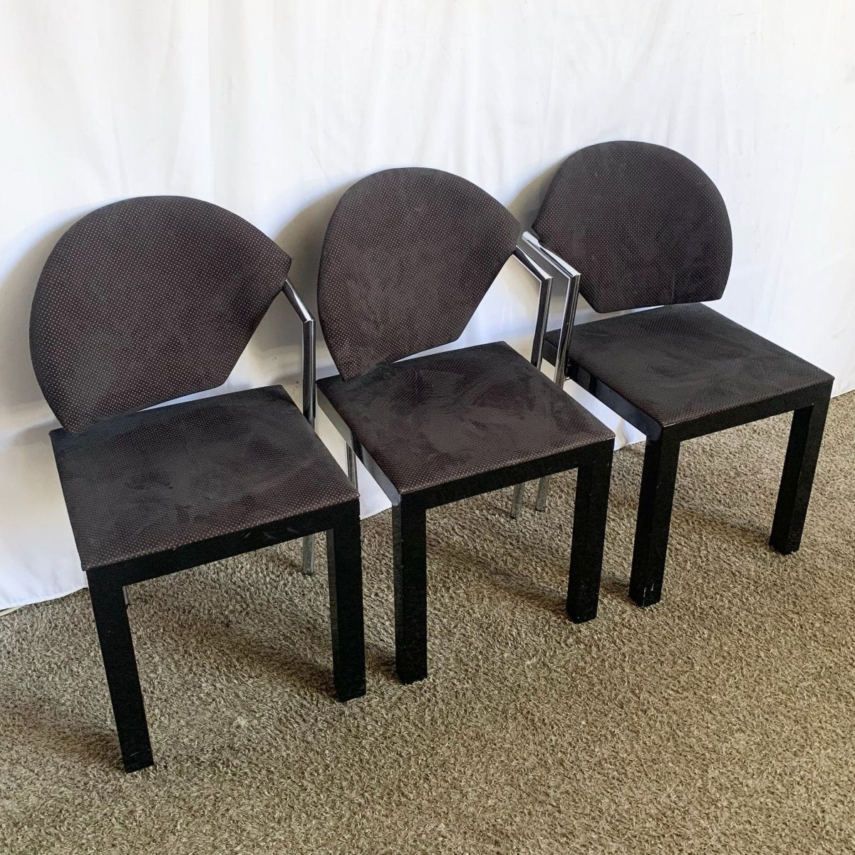 Giovanni Offredi Style Parsons Chairs - Set of 3 - Dolphin & Flamingo