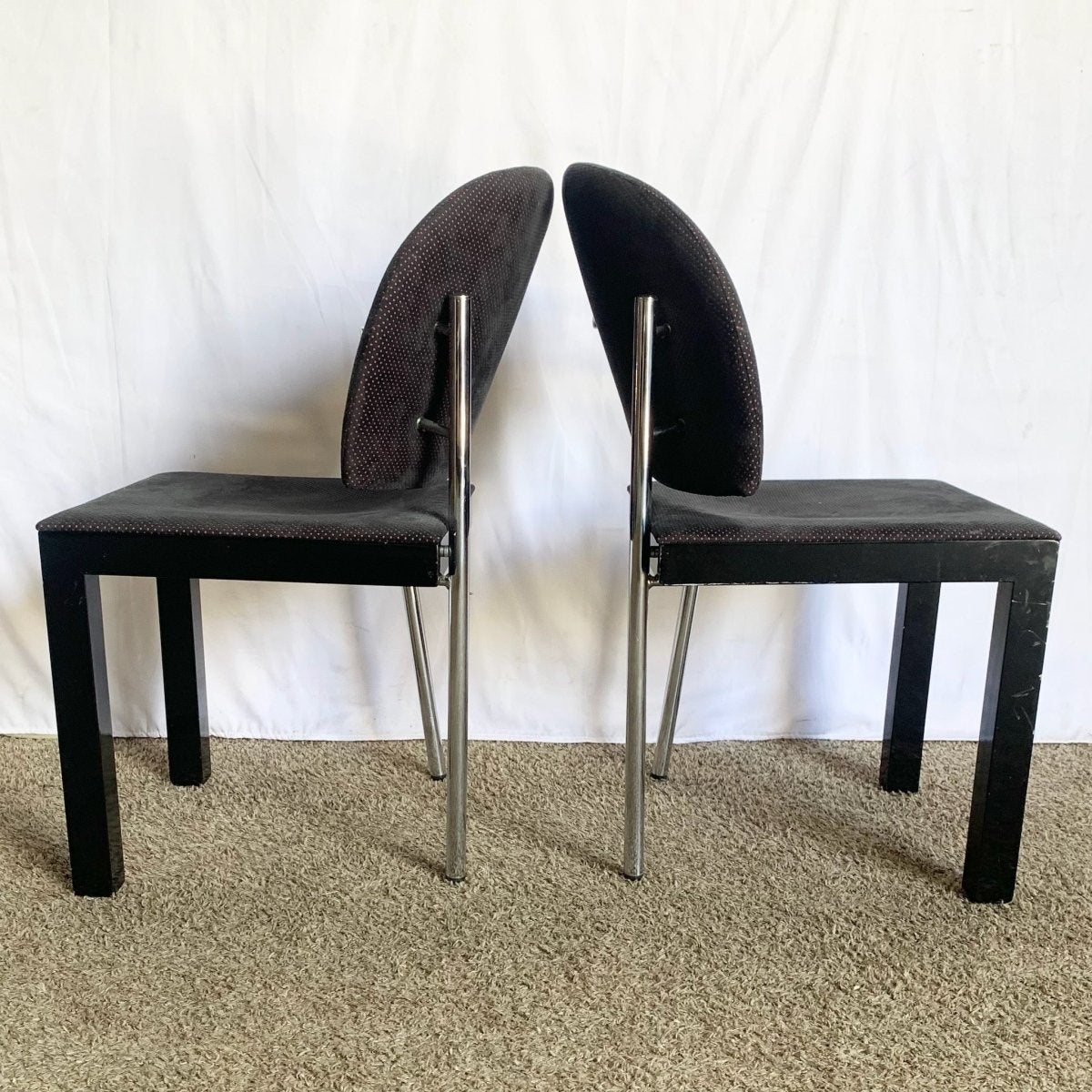 Giovanni Offredi Style Parsons Chairs - Set of 3 - Dolphin & Flamingo