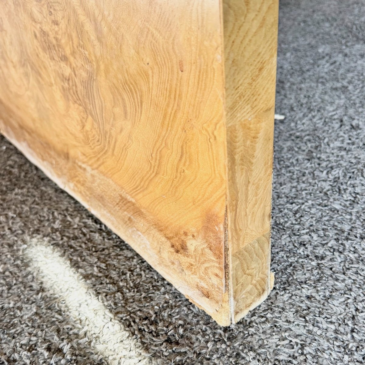 Henredon Scene Two Burlwood Waterfall Desk - Dolphin & Flamingo