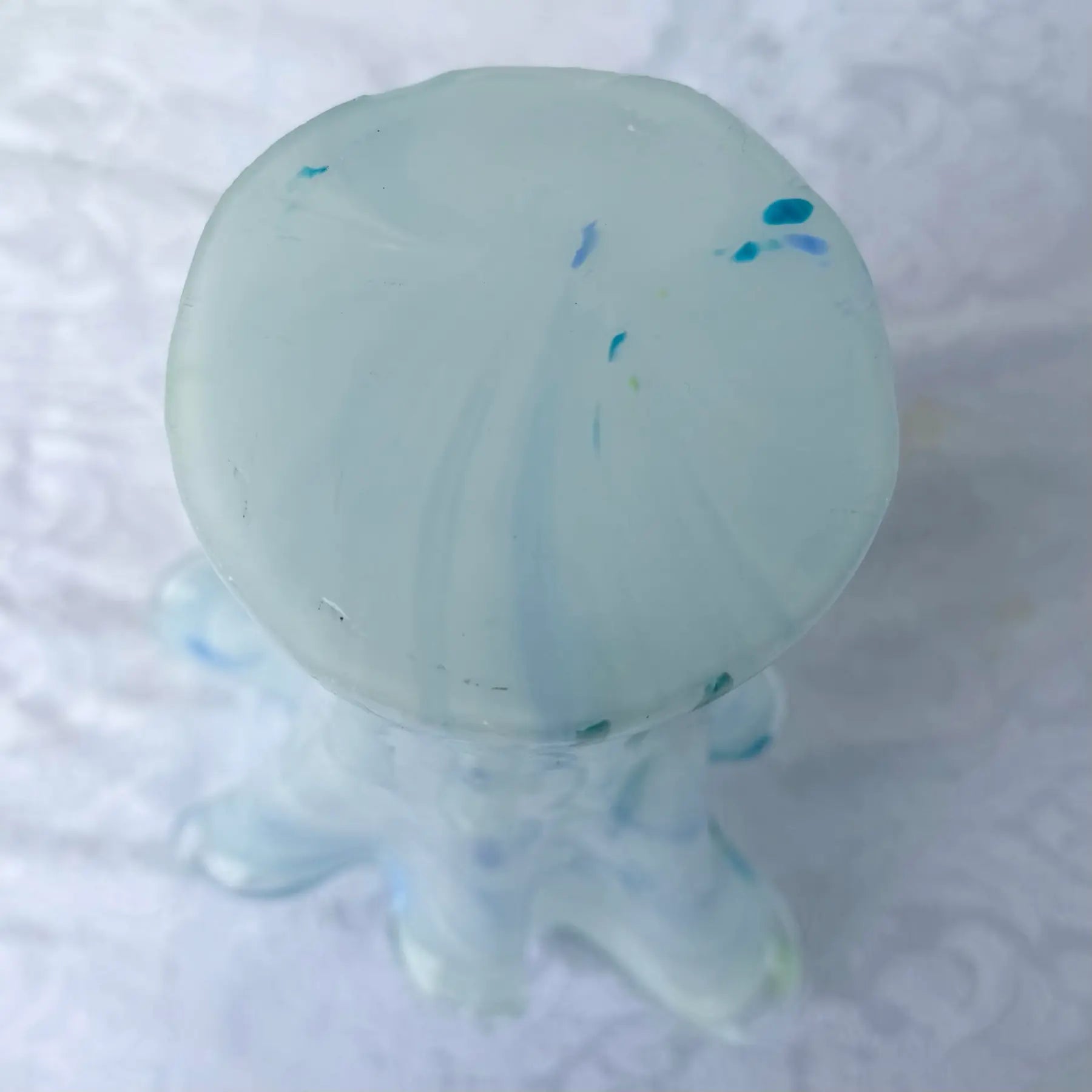 Italian Hand-Blown Art Glass Vase Made in the Murano Tradition Dolphin & Flamingo