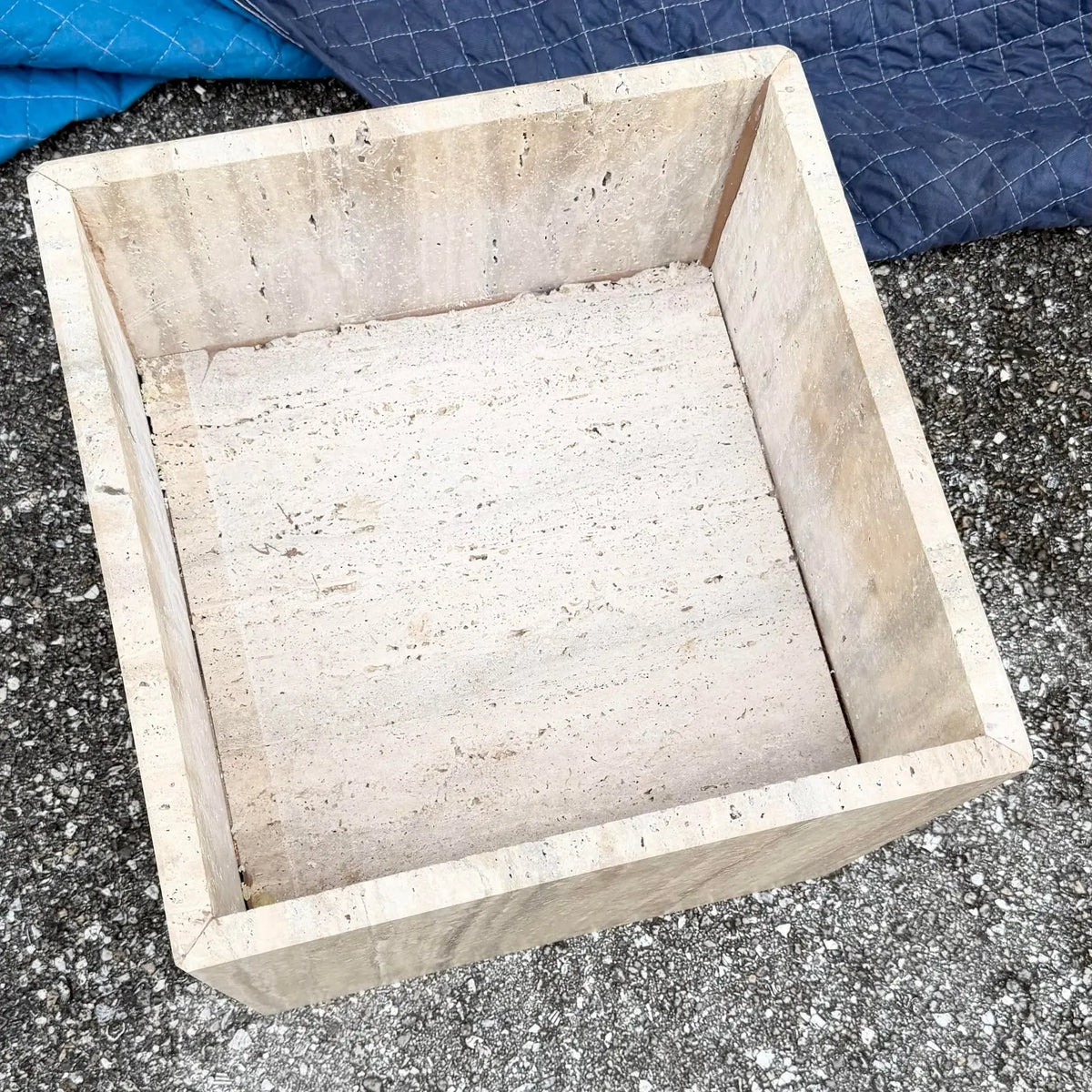Italian Travertine Bullnose Edge Coffee Table