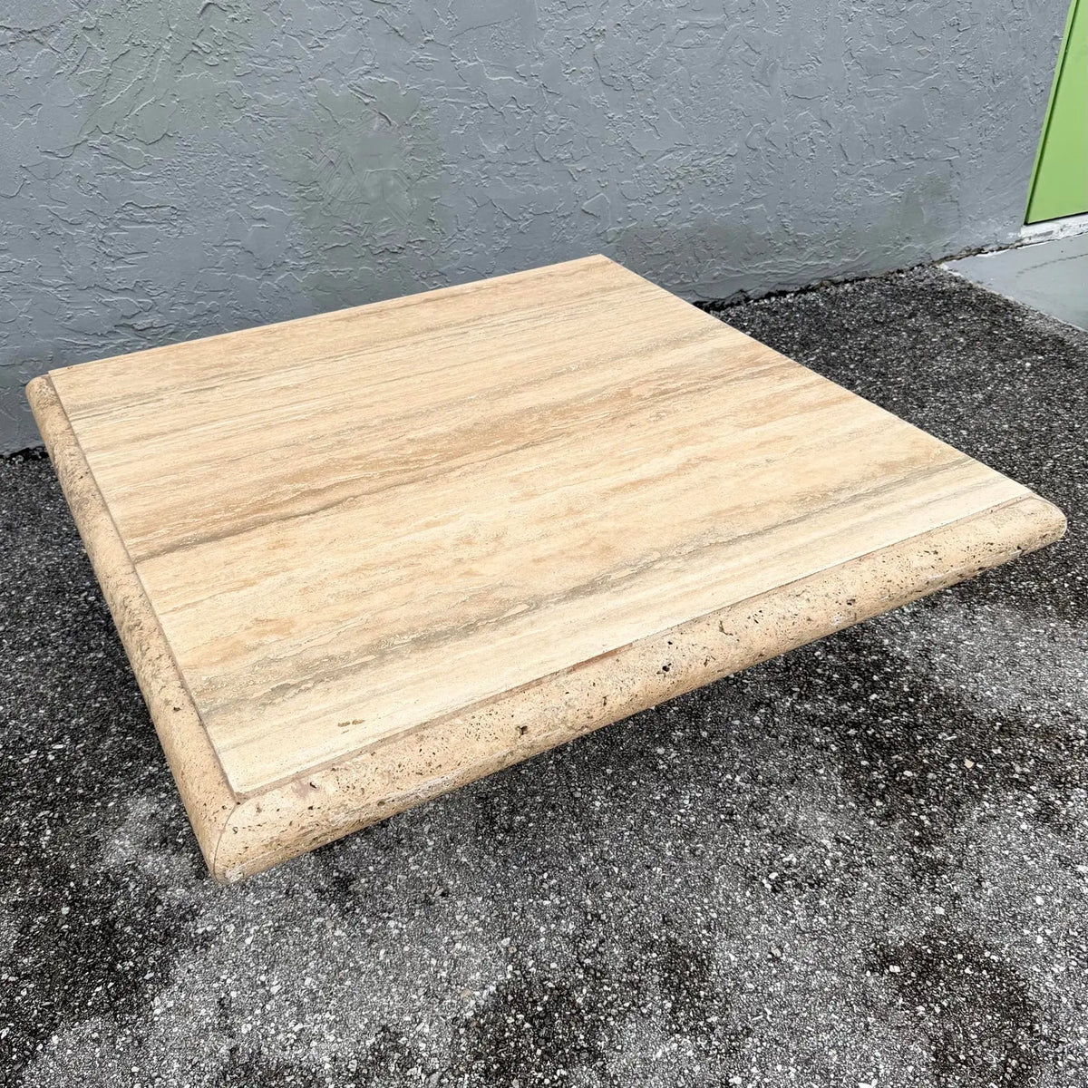 Italian Travertine Bullnose Edge Coffee Table