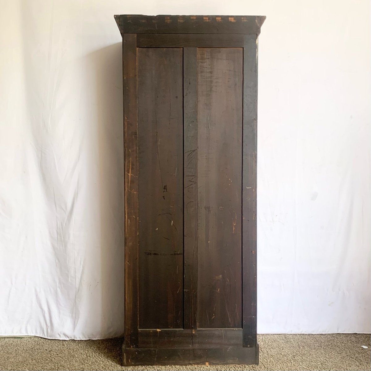 Late 19th Century Antique Tiger Oak Cabinet/Pantry/Cupboard - Dolphin & Flamingo