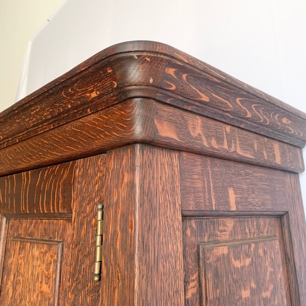 Late 19th Century Antique Tiger Oak Cabinet/Pantry/Cupboard - Dolphin & Flamingo