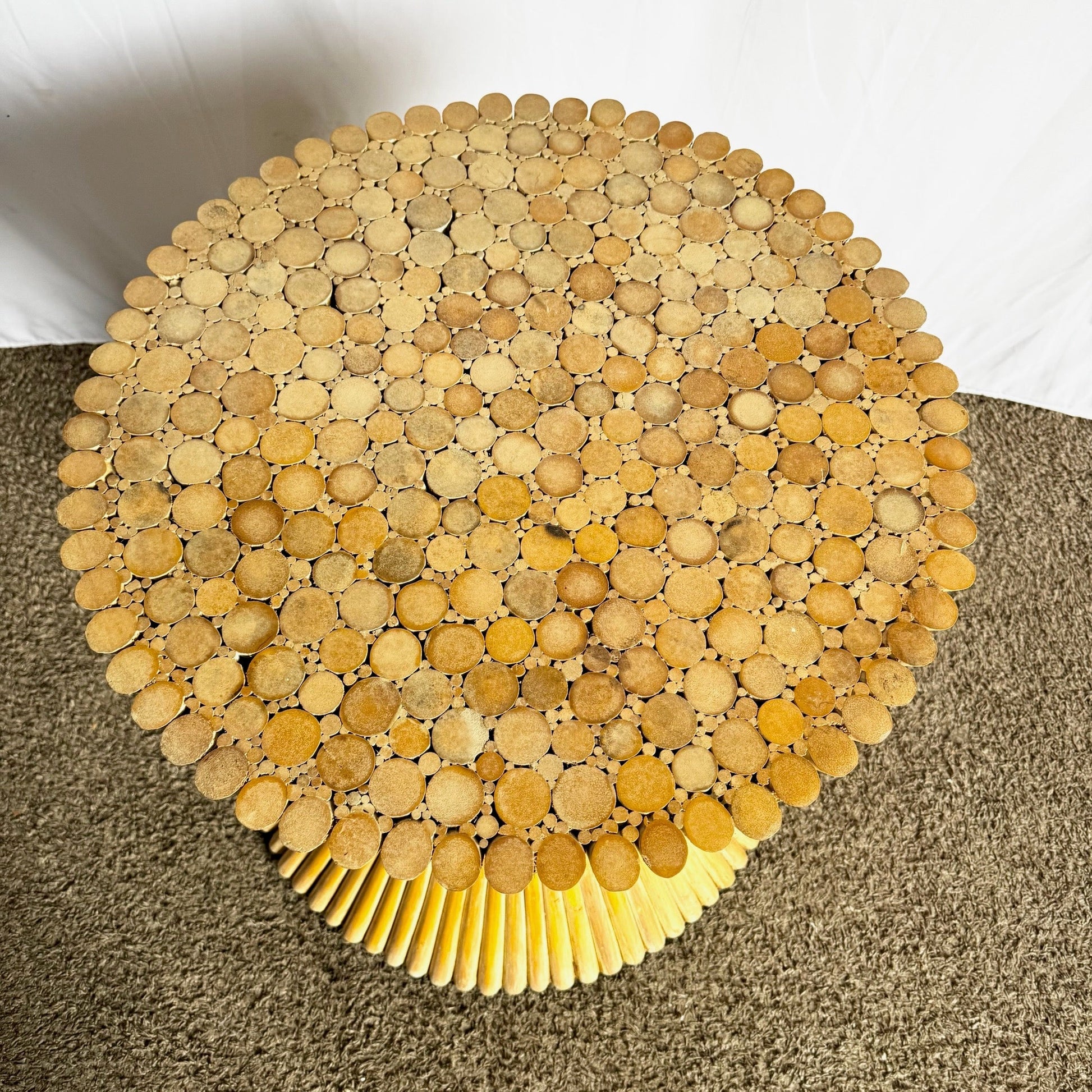 McGuire Style Sheaf of Wheat Dining Table Base - Dolphin & Flamingo