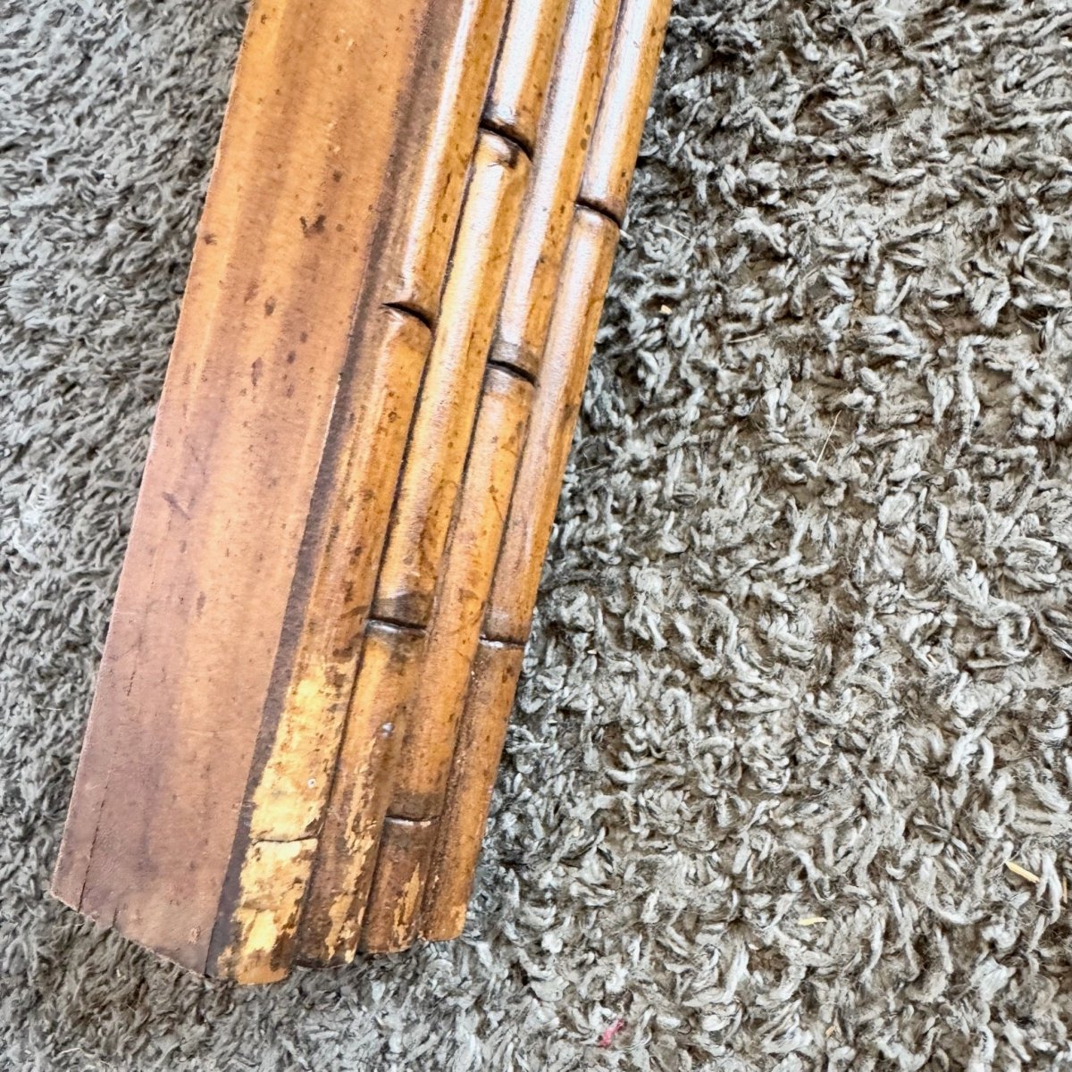 Mid Century Boho Faux Bamboo Extendable Smoked Glass Dining Table by American of Martinsville - Dolphin & Flamingo