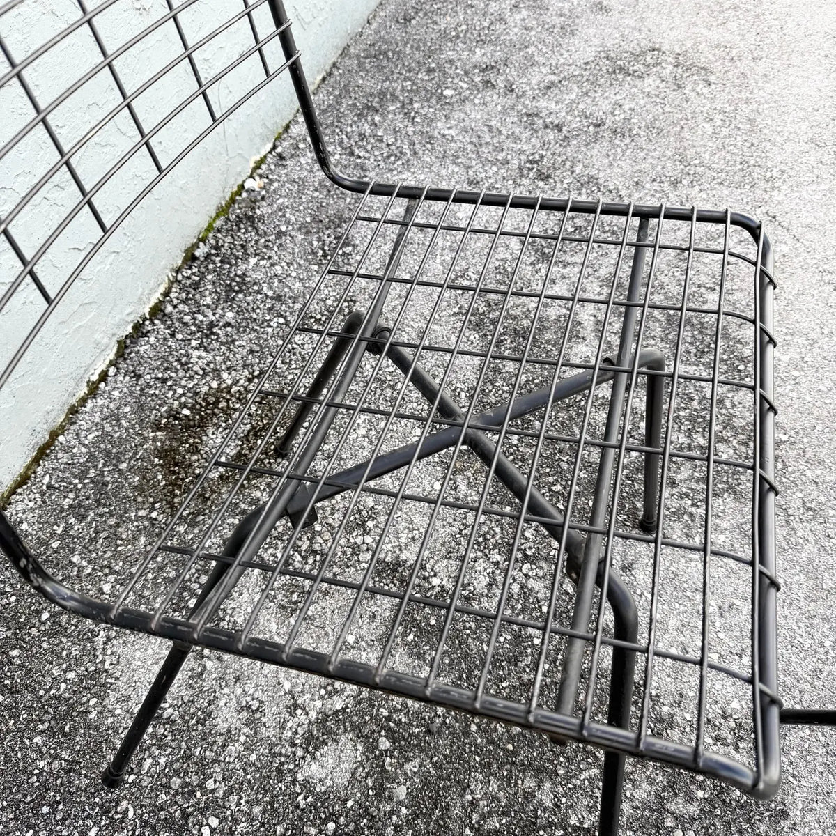Mid-Century Modern Black Wire Side Chairs Designed by John Keal for Pacific Iron - Set of 4