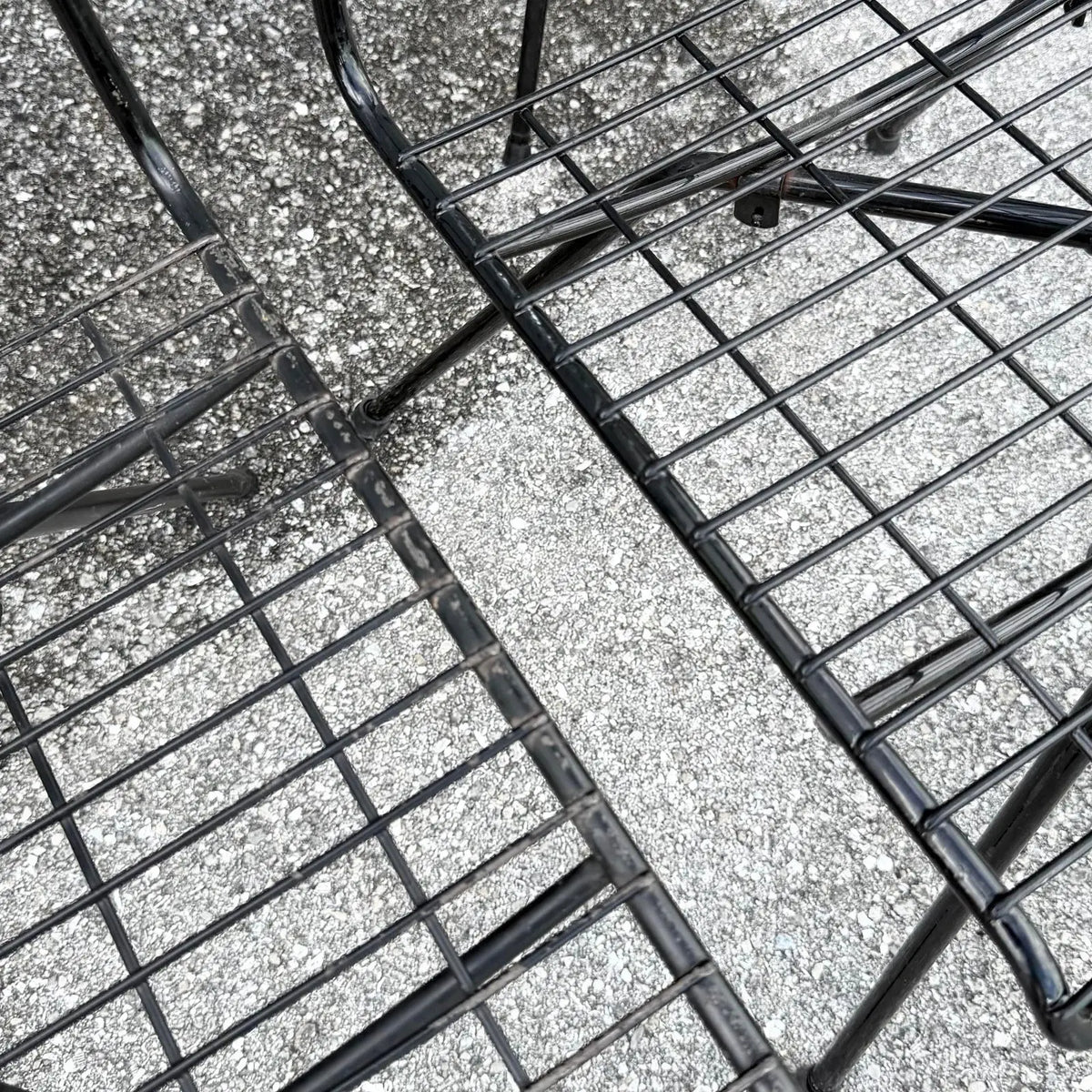 Mid-Century Modern Black Wire Side Chairs Designed by John Keal for Pacific Iron - Set of 4