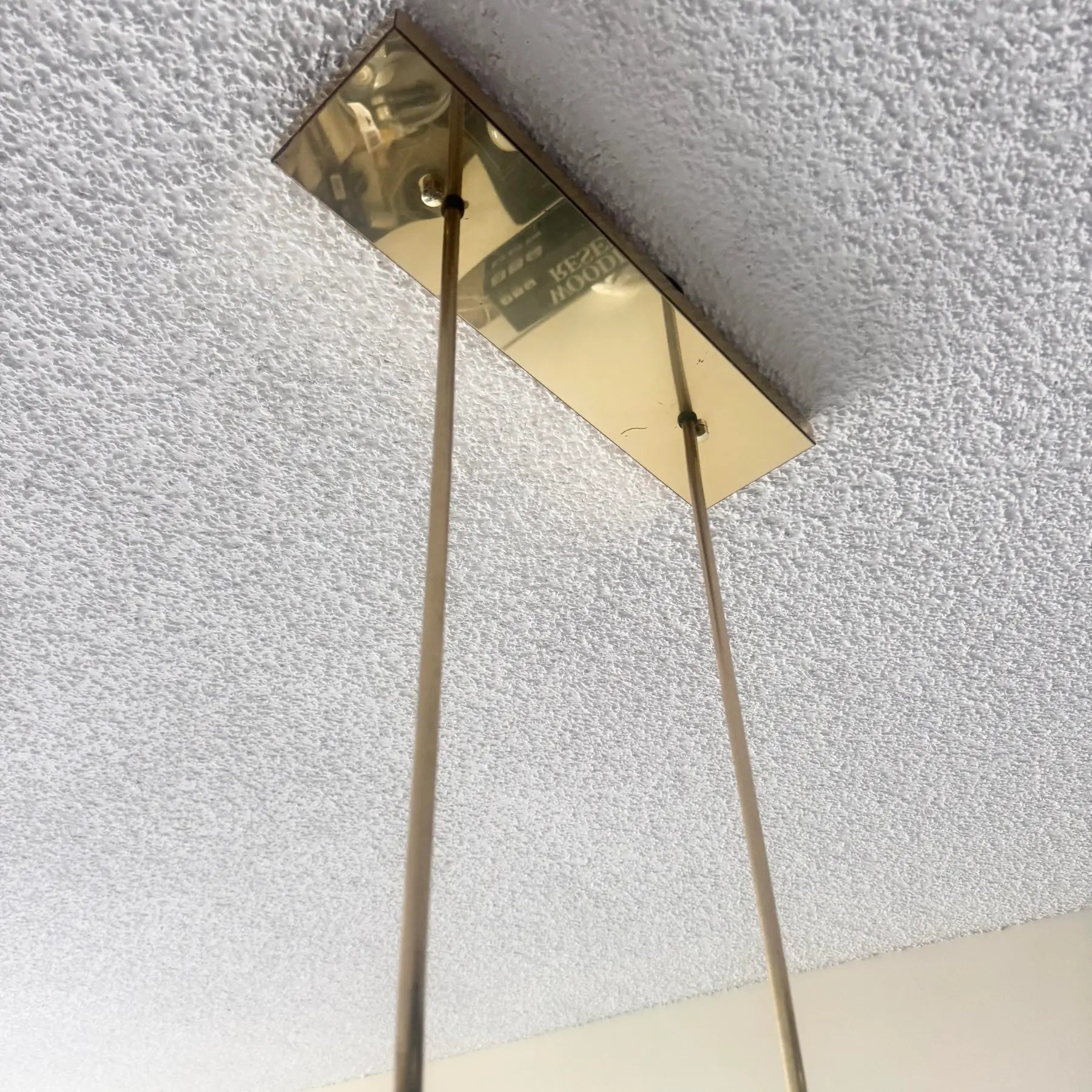 Mid Century Modern Brass Finish and Smoked Lucite Chandelier by Robert Sonneman Dolphin & Flamingo