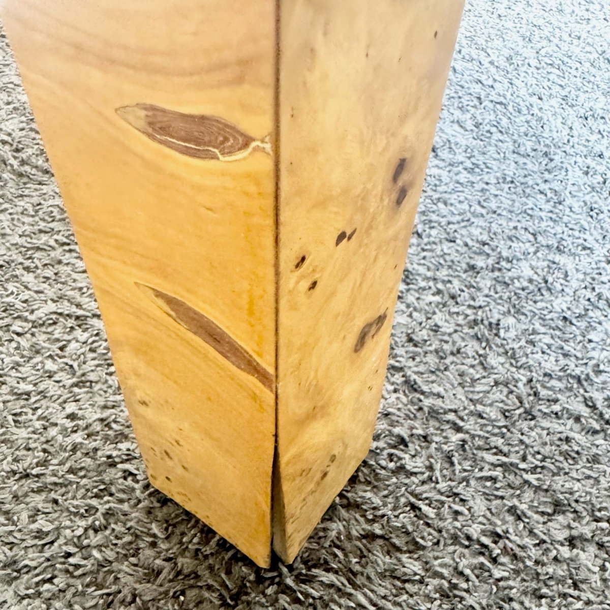 Mid Century Modern Burl Wood Parsons Extendable Dining Table - Dolphin & Flamingo
