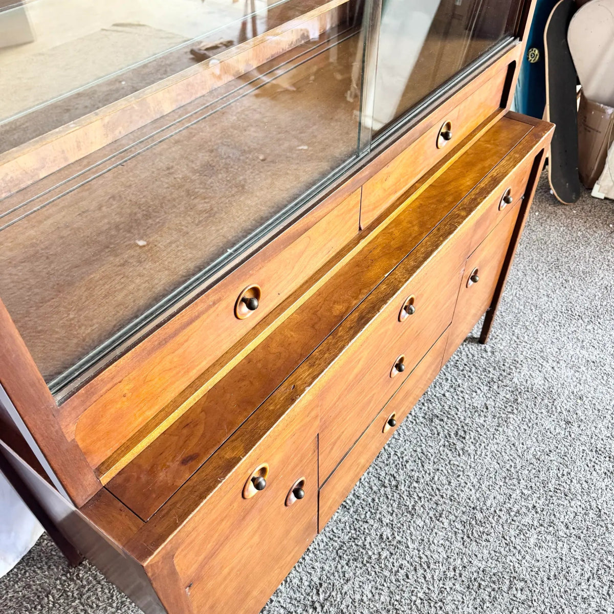 Mid Century Modern Counterpoint Credenza With Hutch/China Cabinet by Drexel - Dolphin & Flamingo