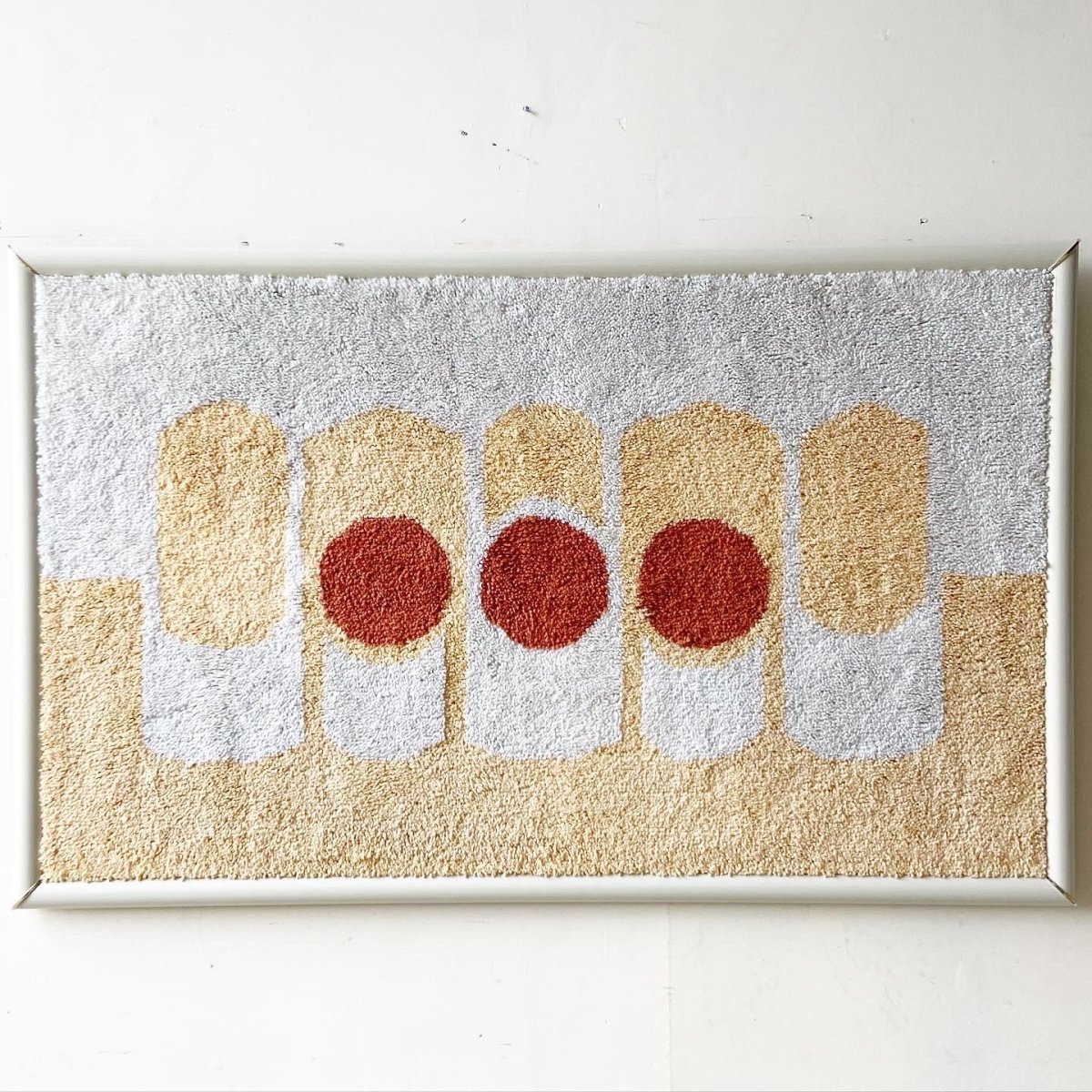 Mid Century Modern Fabric Art - Dolphin & Flamingo