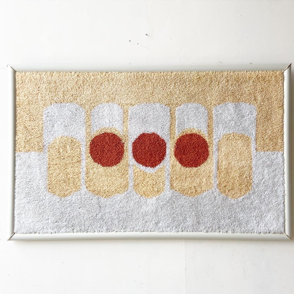 Mid Century Modern Fabric Art - Dolphin & Flamingo