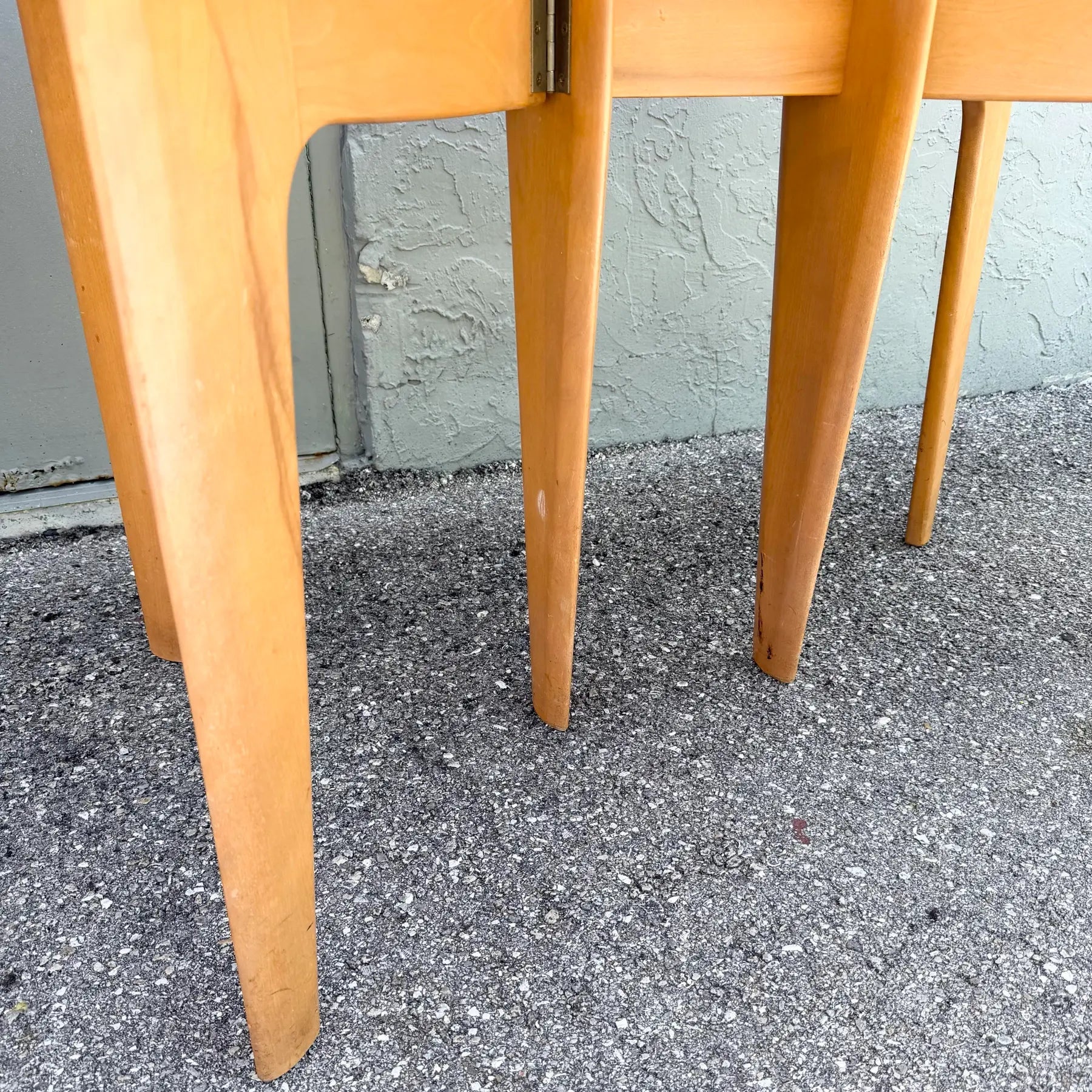 Mid Century Modern M166 Drop Leaf Dining Table by Haywood Wakefieldr Dolphin & Flamingo