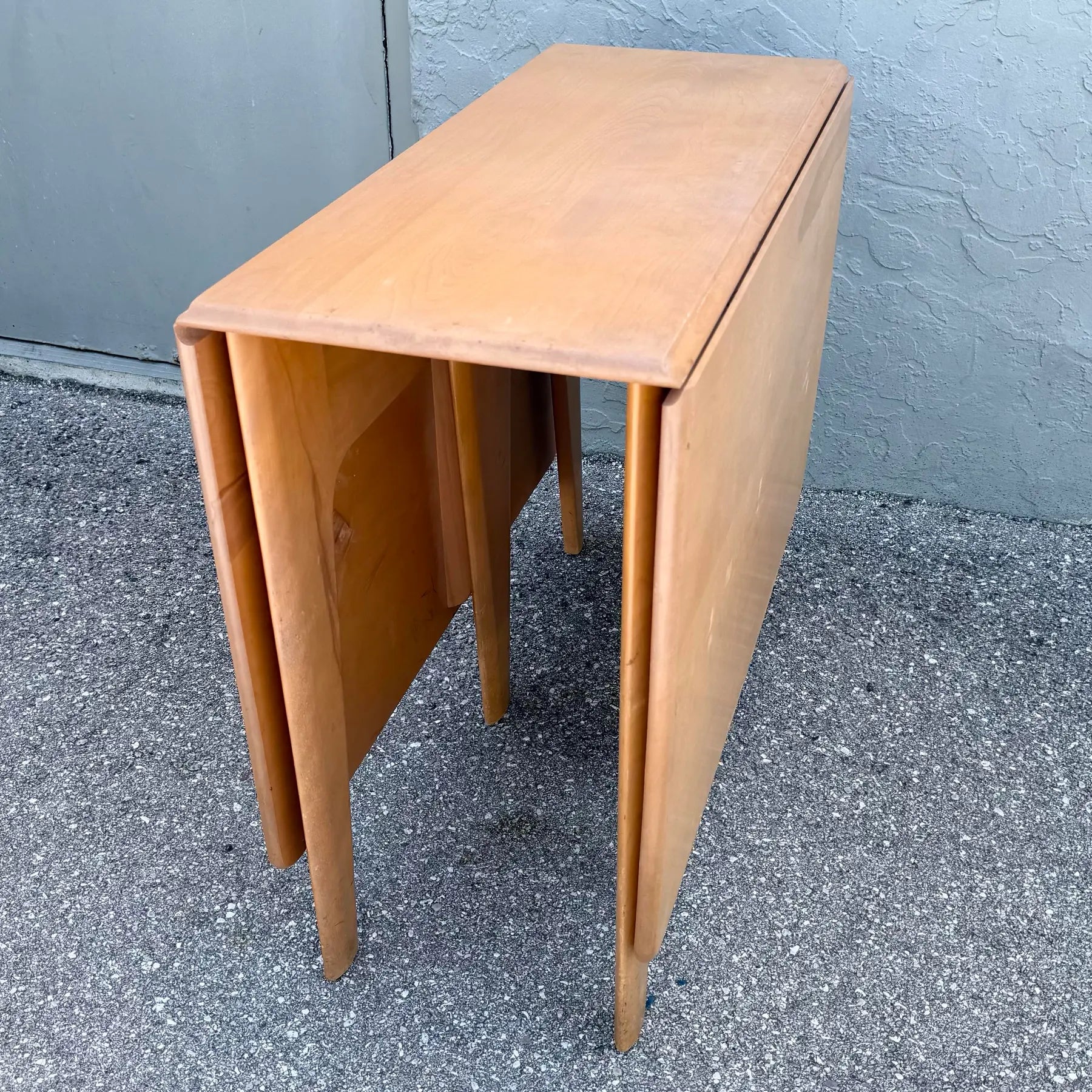 Mid Century Modern M166 Drop Leaf Dining Table by Haywood Wakefieldr Dolphin & Flamingo