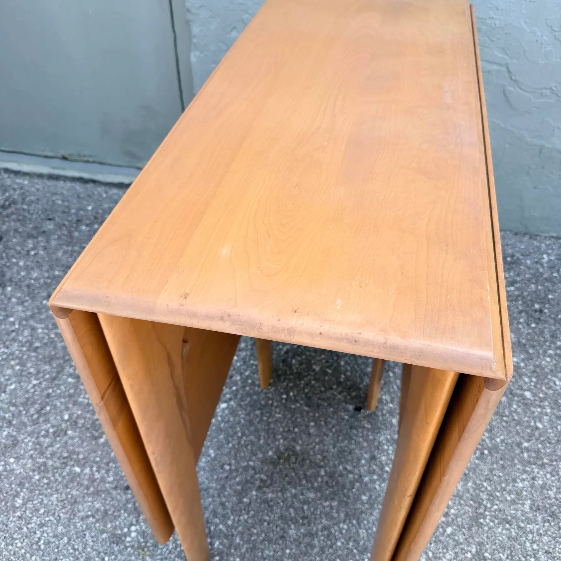Mid Century Modern M166 Drop Leaf Dining Table by Haywood Wakefieldr Dolphin & Flamingo