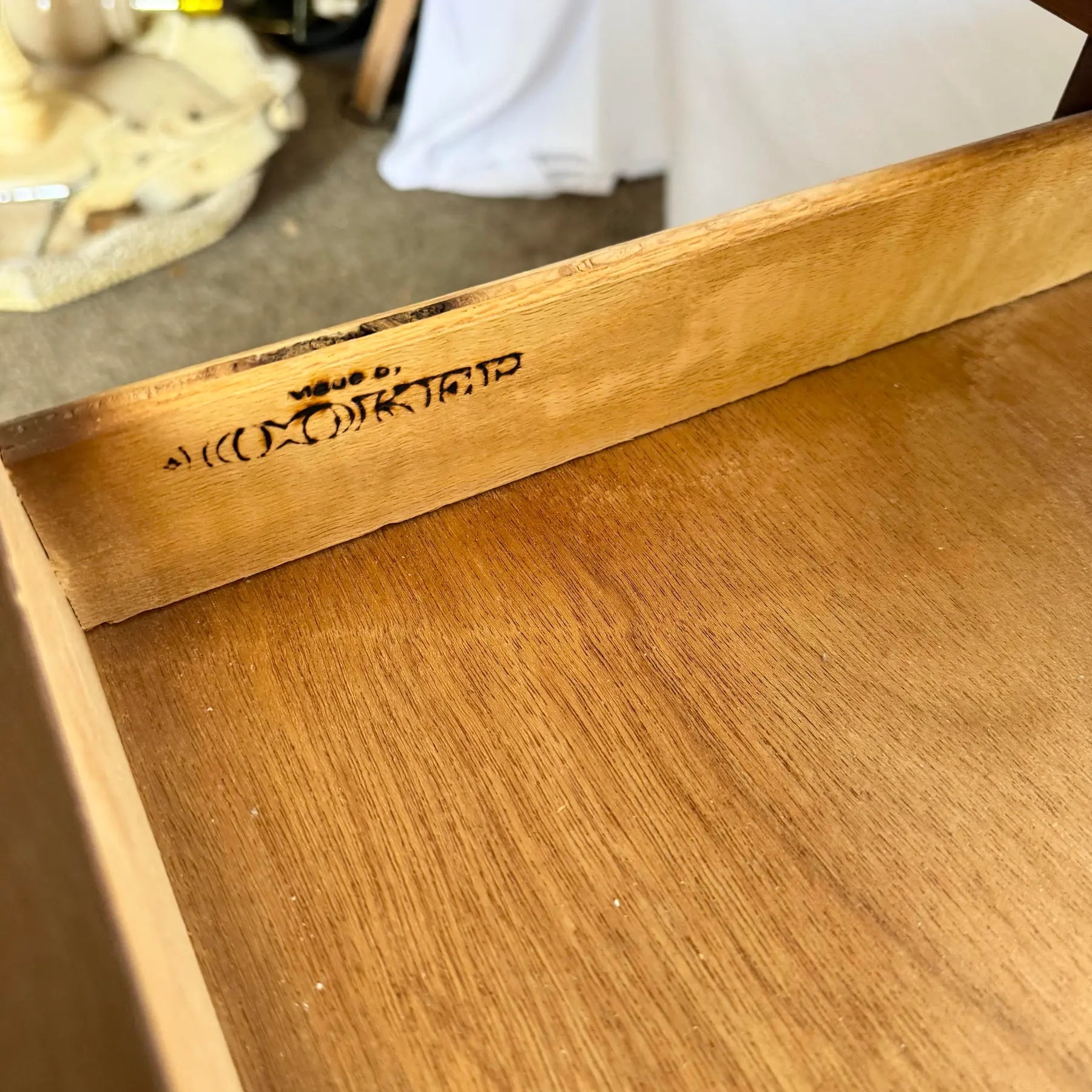 Mid Century Modern Mainline Hooker Walnut Writing Desk - Dolphin & Flamingo