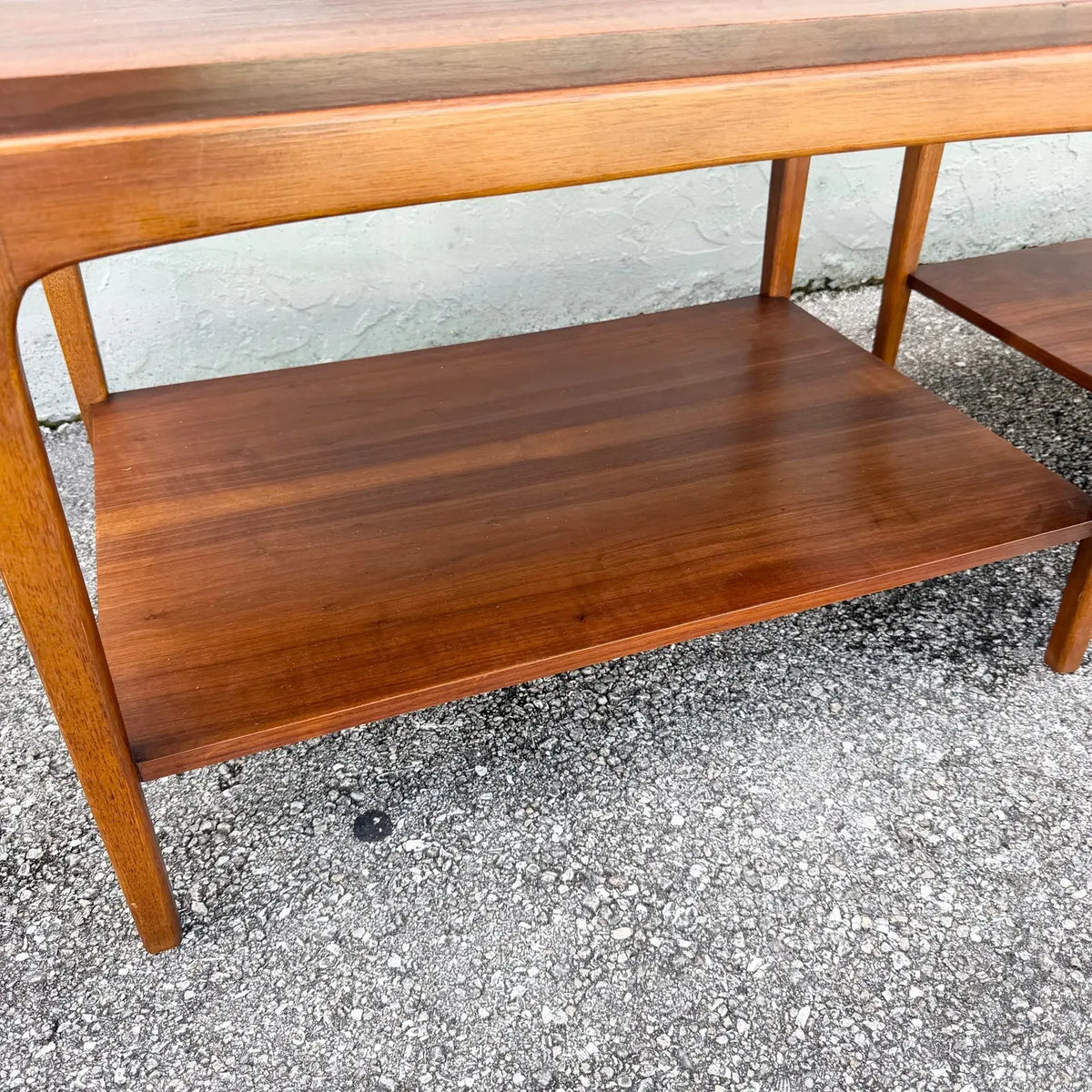 Mid Century Modern “Rhythm” Walnut Side Tables by Lane - A Pair