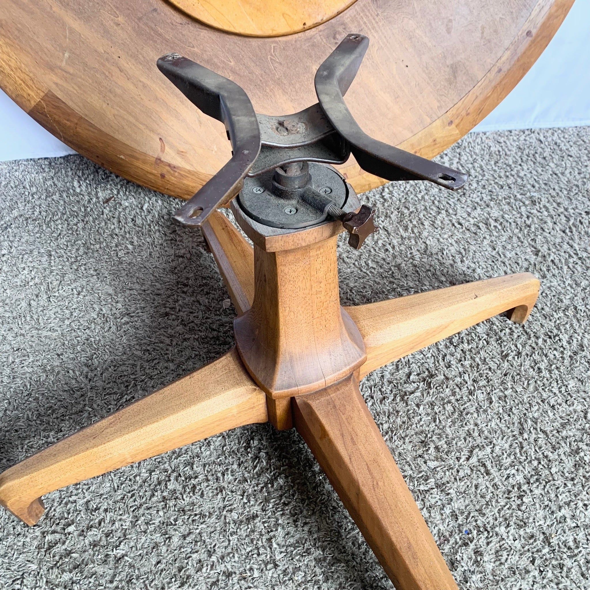 Mid Century Modern Sophisticate Swivel Top Adjustable Coffee Table by Tomlinson - Dolphin & Flamingo
