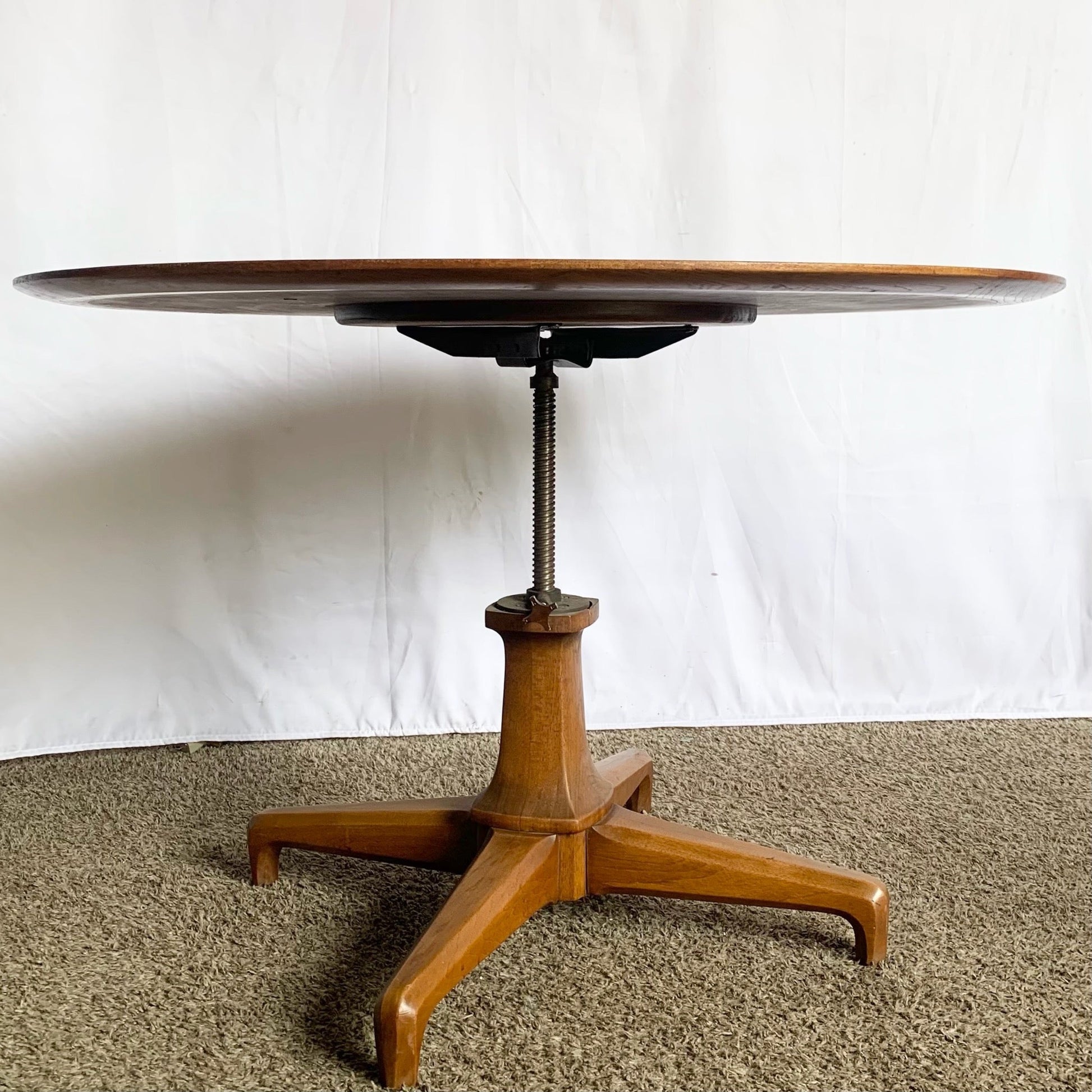 Mid Century Modern Sophisticate Swivel Top Adjustable Coffee Table by Tomlinson - Dolphin & Flamingo