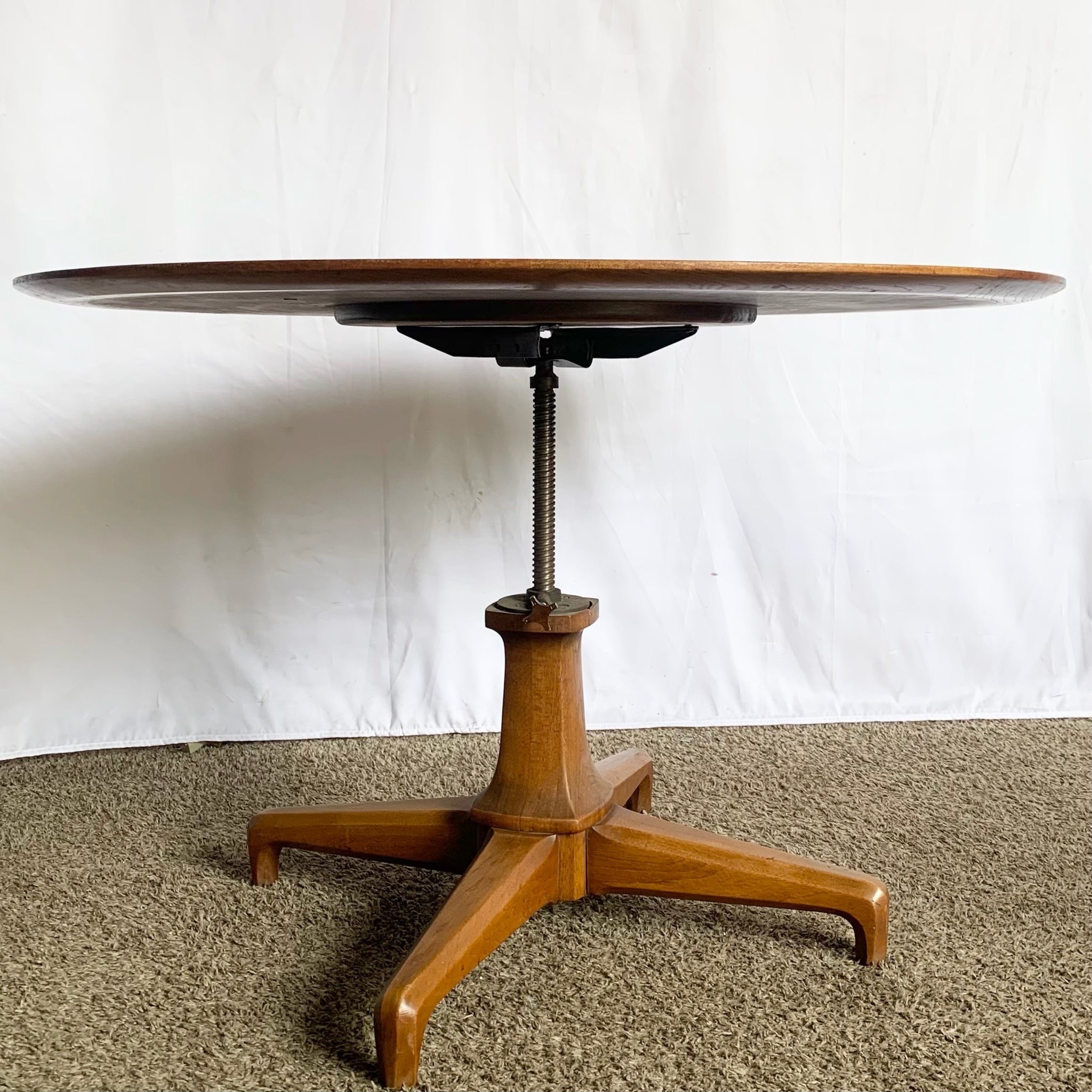 Mid Century Modern Sophisticate Swivel Top Adjustable Coffee Table by Tomlinson - Dolphin & Flamingo