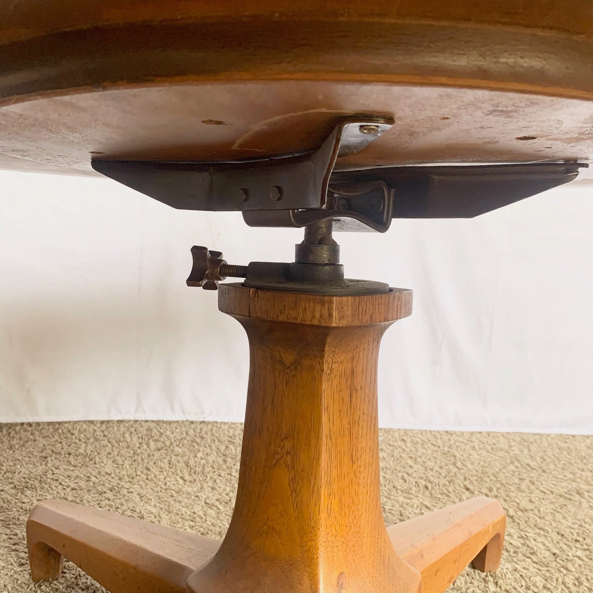 Mid Century Modern Sophisticate Swivel Top Adjustable Coffee Table by Tomlinson - Dolphin & Flamingo