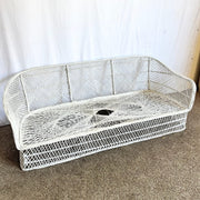 Mid Century Modern Spun Fiberglass Sofa - Dolphin & Flamingo