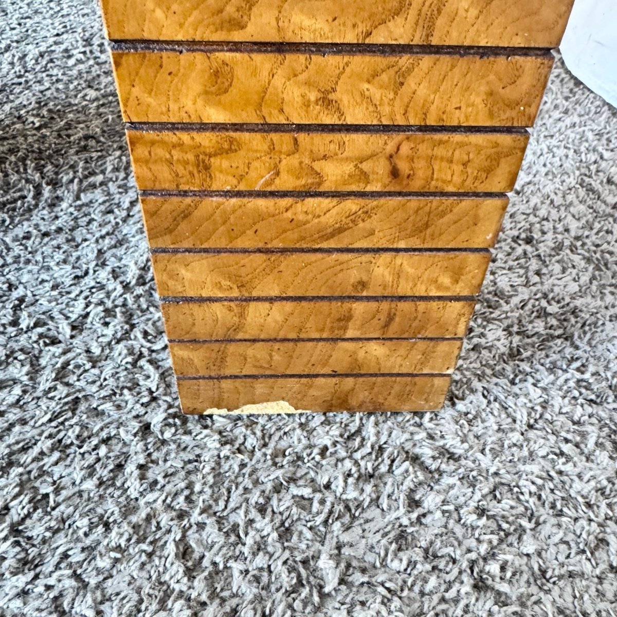 Mid Century Modern Waterfall Oak Smoked Mirror Coffee Table - Dolphin & Flamingo