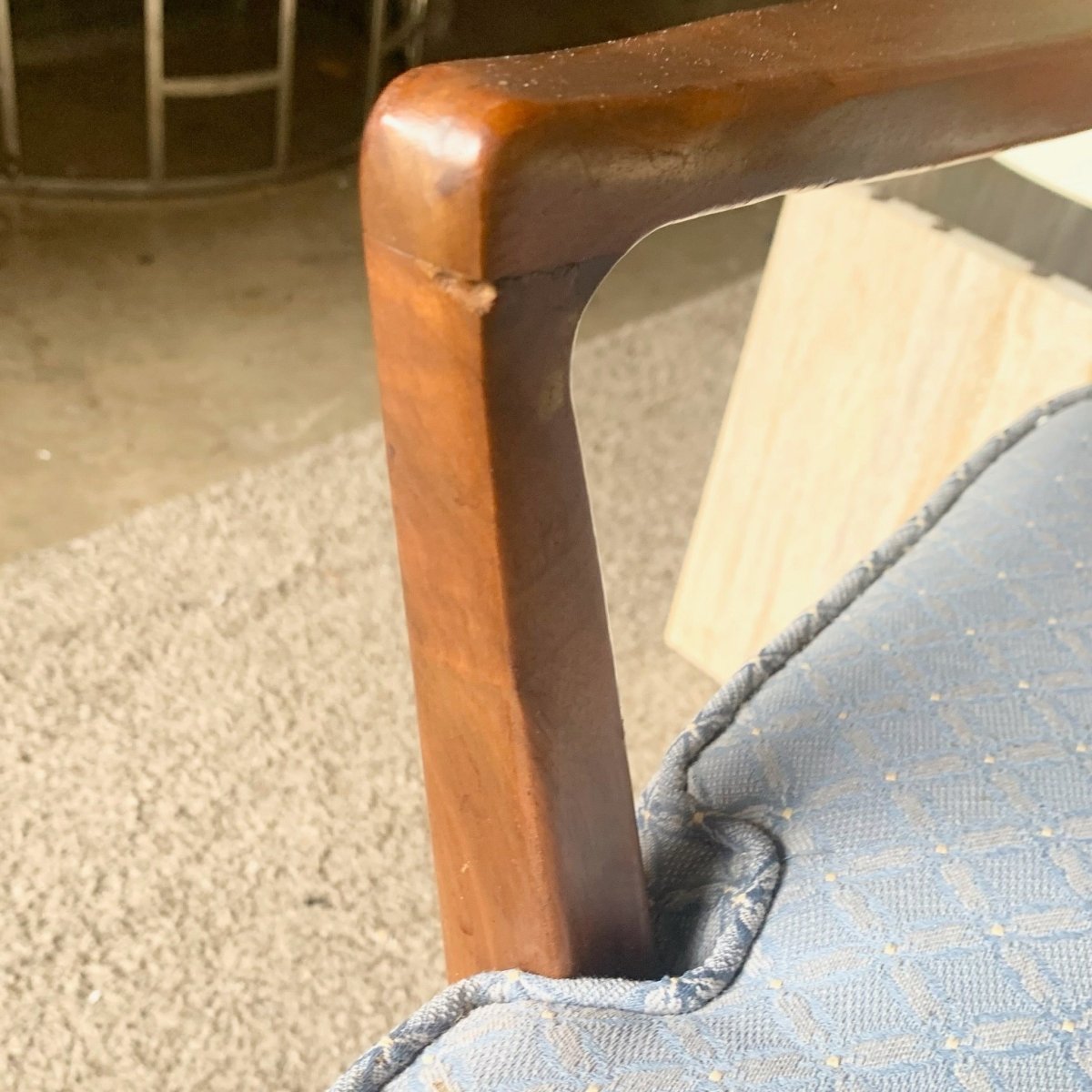 Mid Century Modern Wood and Cane Dining Chairs - Set of 6 - Dolphin & Flamingo
