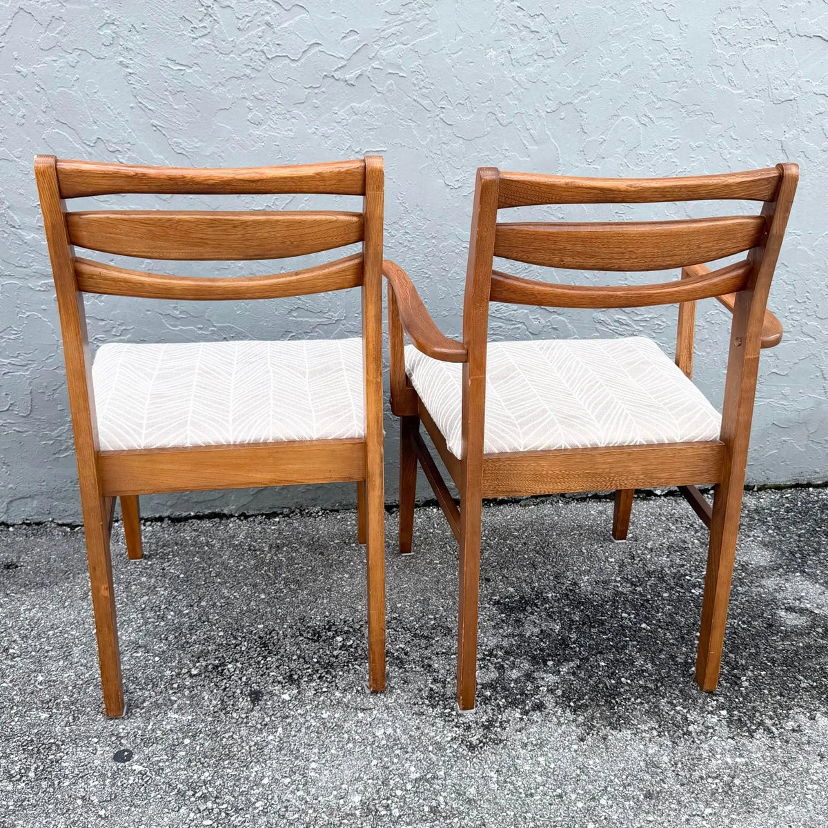 Mid Century Modern Wooden Dining Chairs - Set of 6