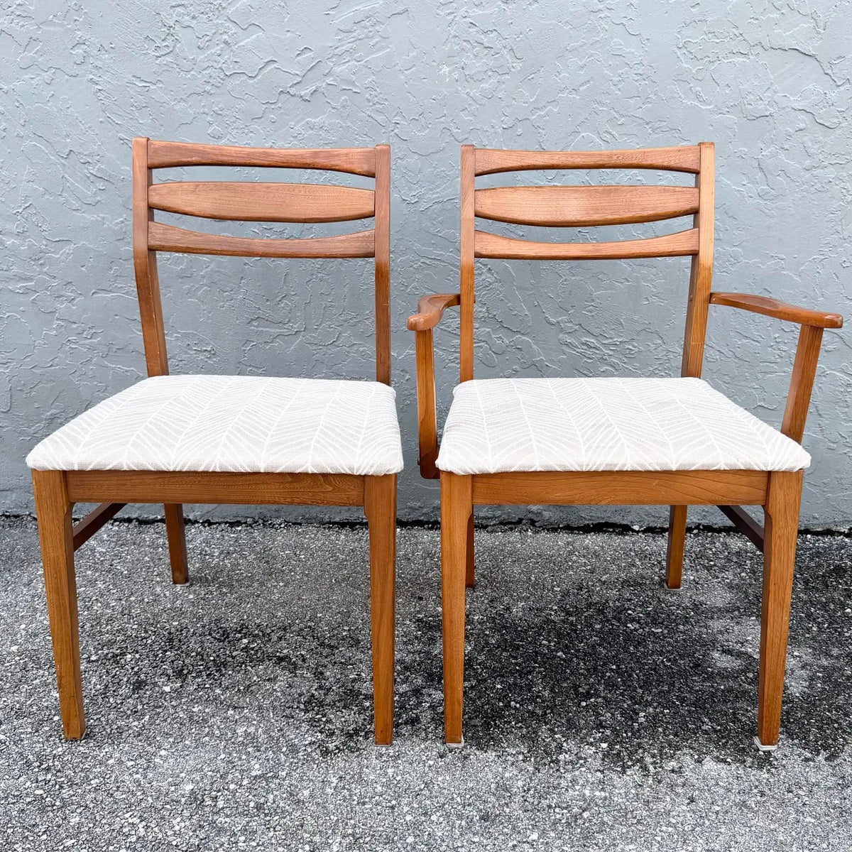 Mid Century Modern Wooden Dining Chairs - Set of 6