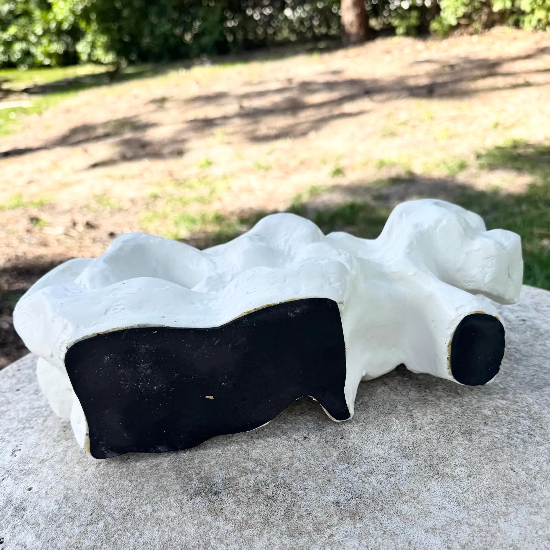 Minimalist Abstract Textured Plaster Sculpture Dolphin & Flamingo