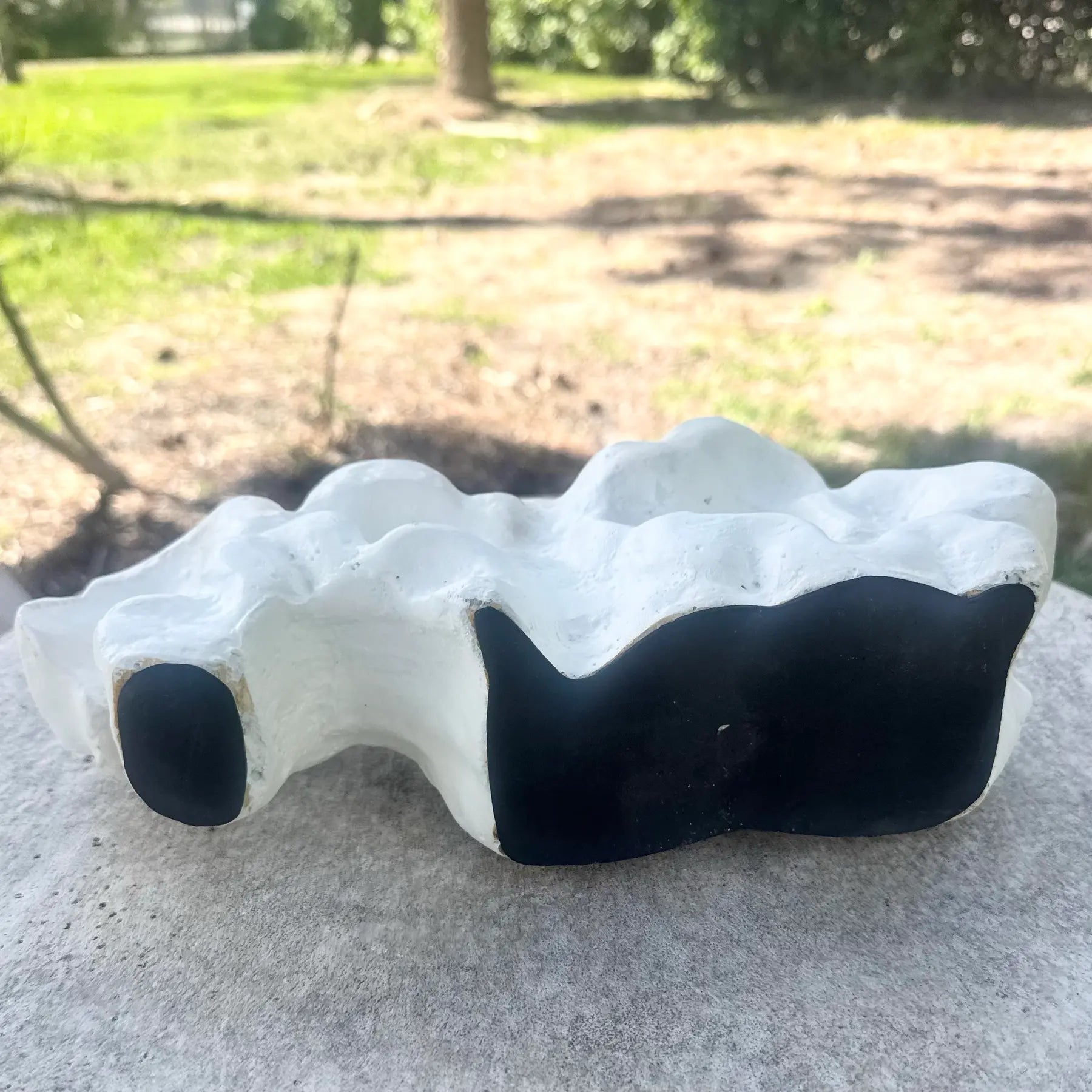 Minimalist Abstract Textured Plaster Sculpture Dolphin & Flamingo