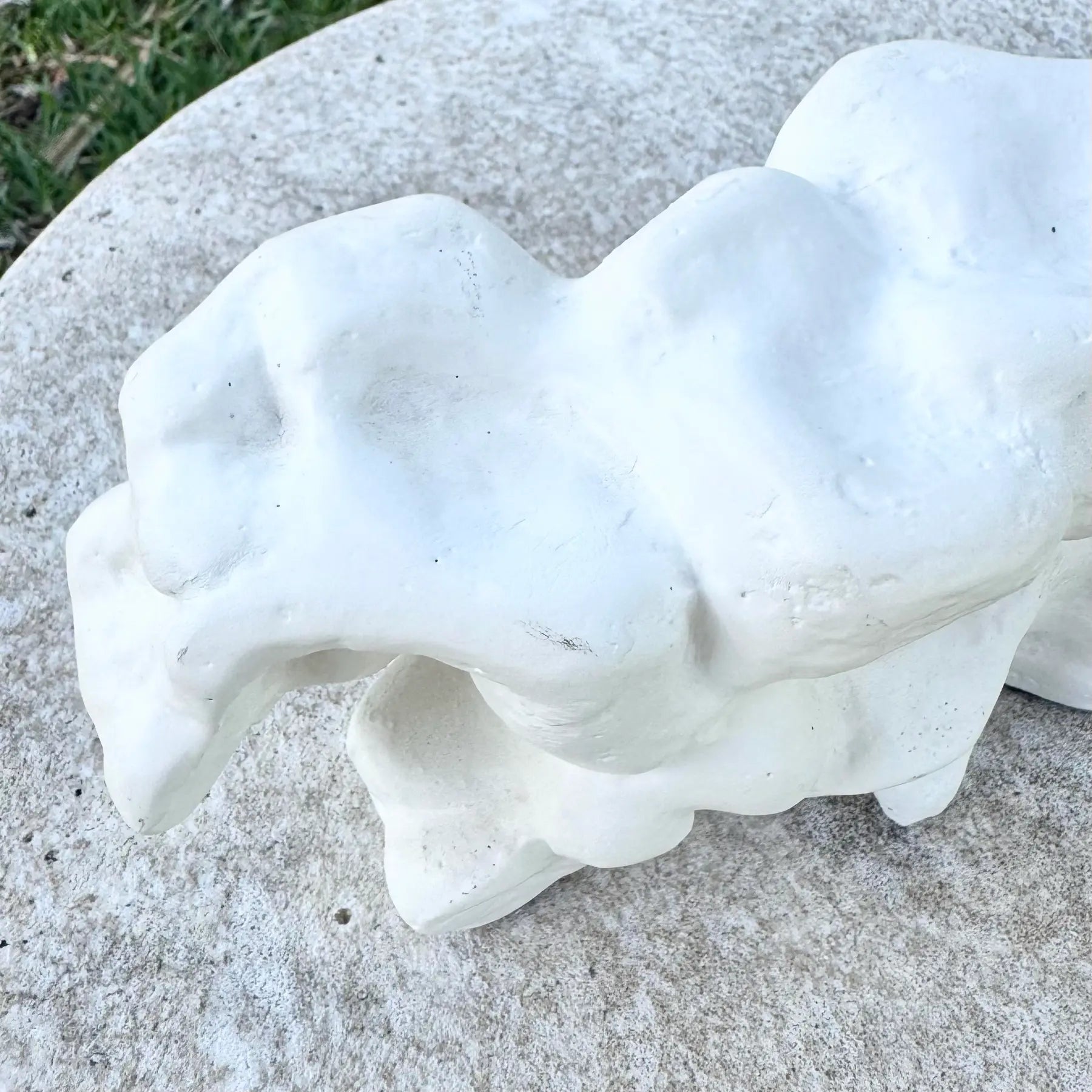 Minimalist Abstract Textured Plaster Sculpture Dolphin & Flamingo