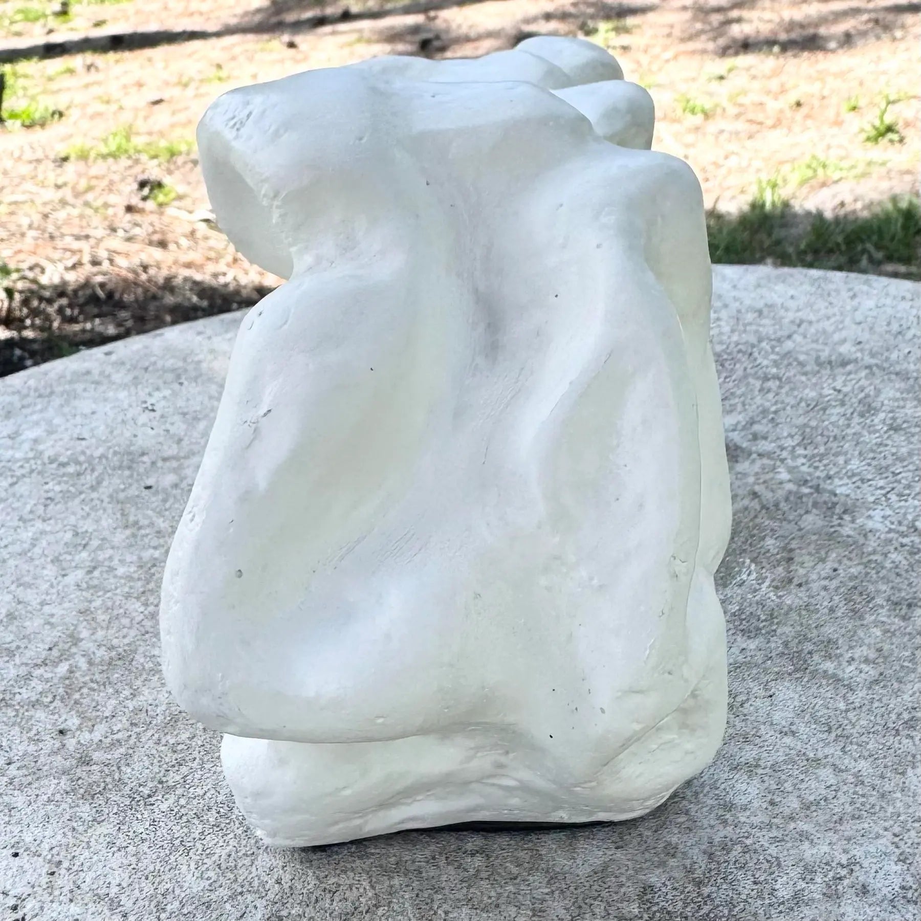 Minimalist Abstract Textured Plaster Sculpture Dolphin & Flamingo