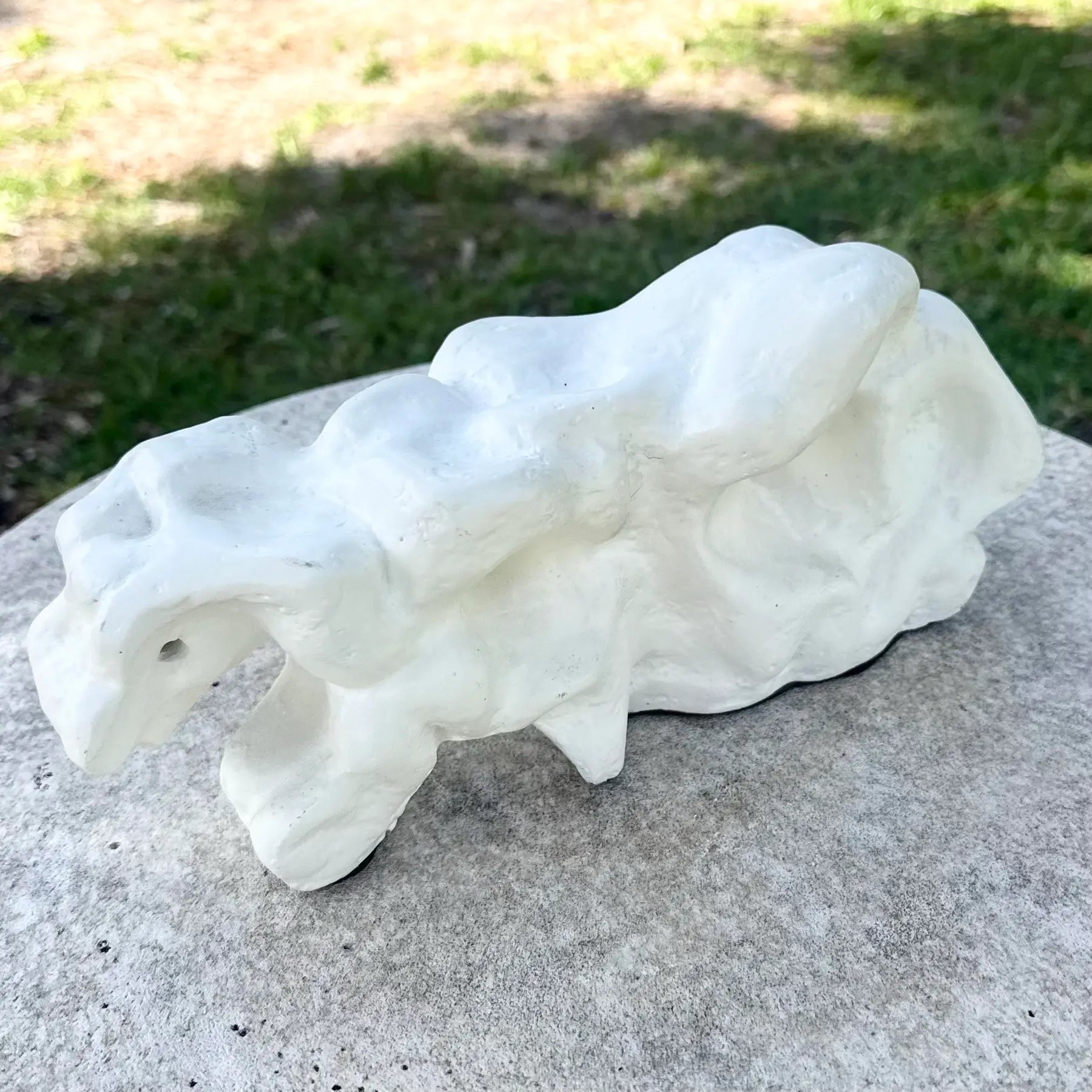 Minimalist Abstract Textured Plaster Sculpture Dolphin & Flamingo