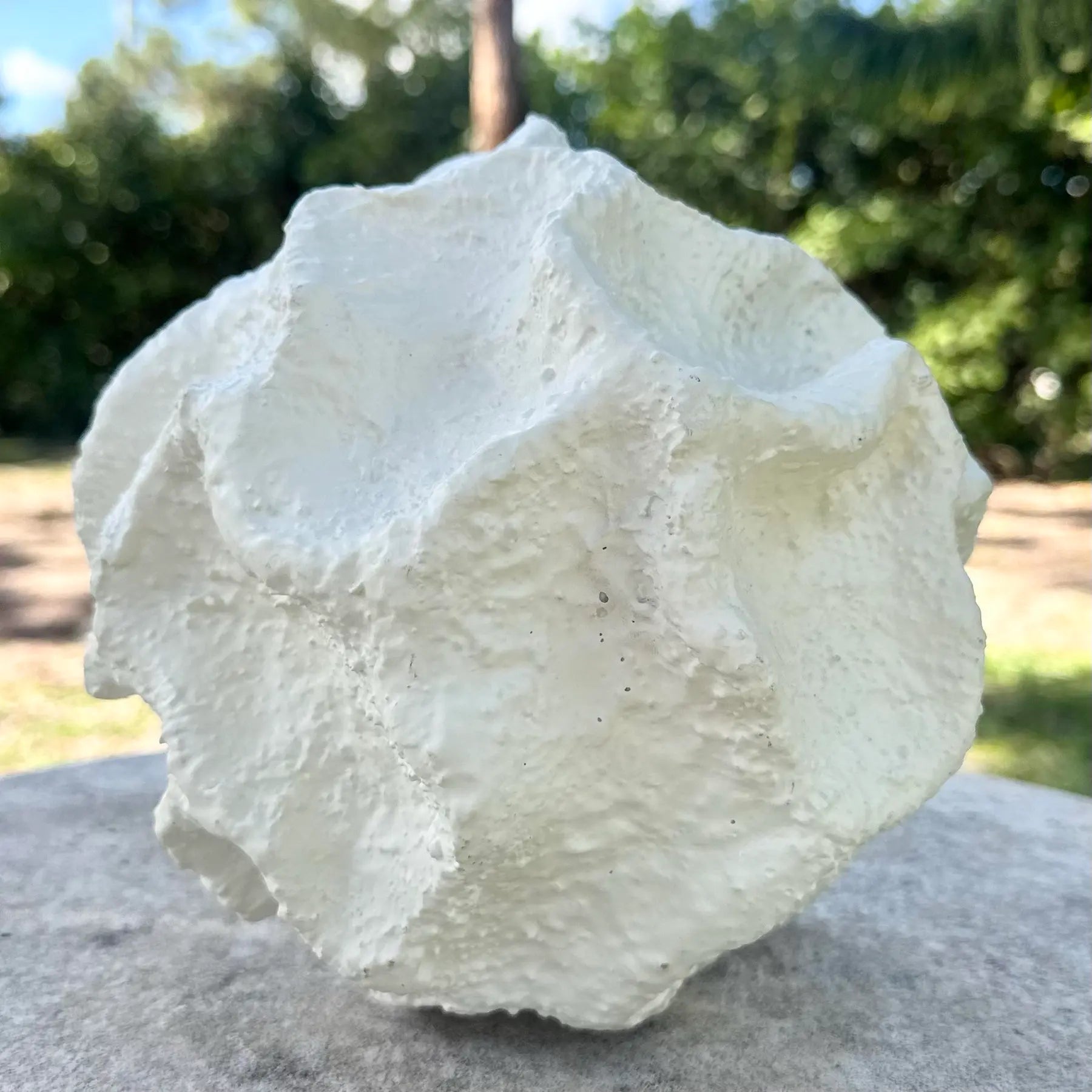 Minimalist Abstract Textured Spherical Plaster Sculpture Dolphin & Flamingo