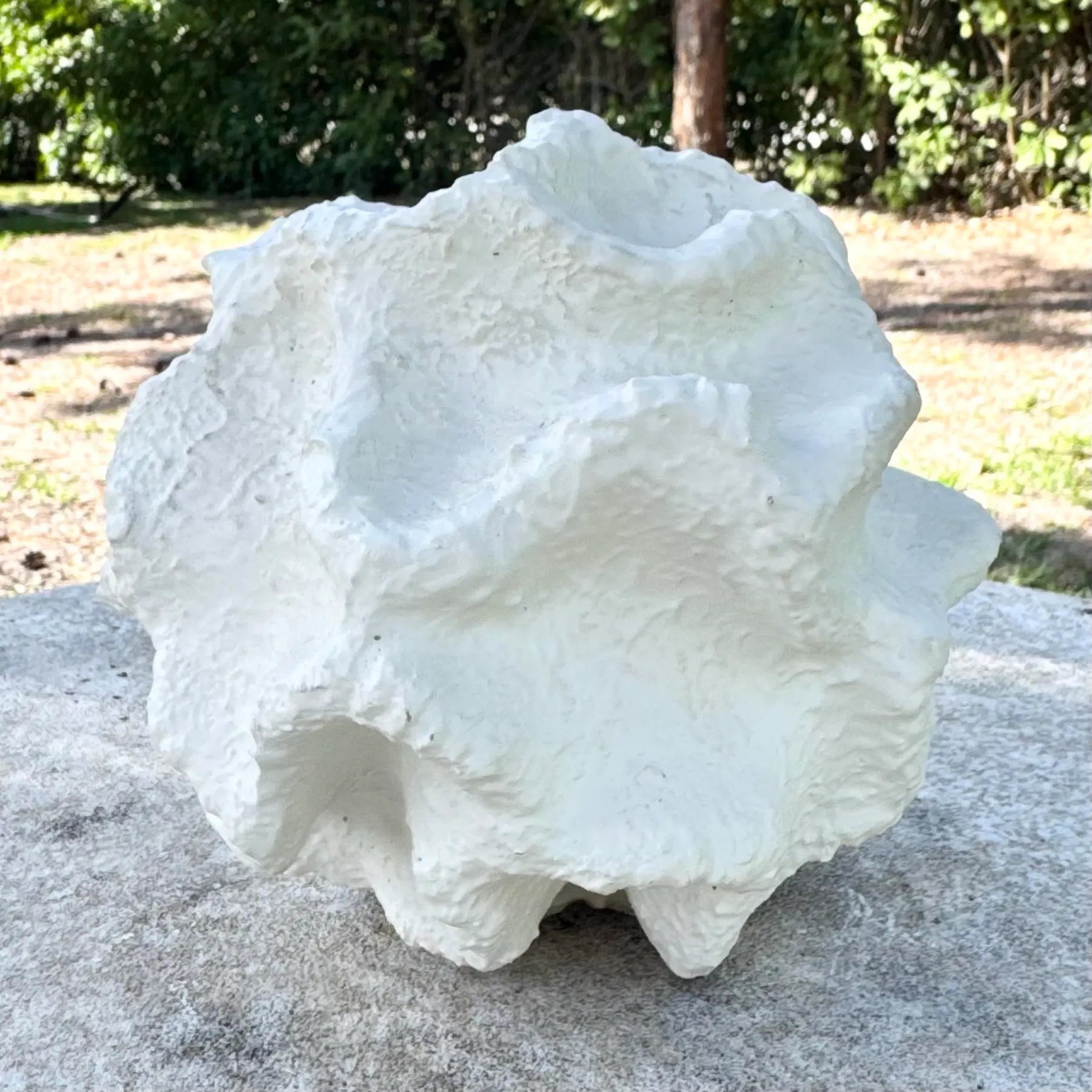 Minimalist Abstract Textured Spherical Plaster Sculpture Dolphin & Flamingo