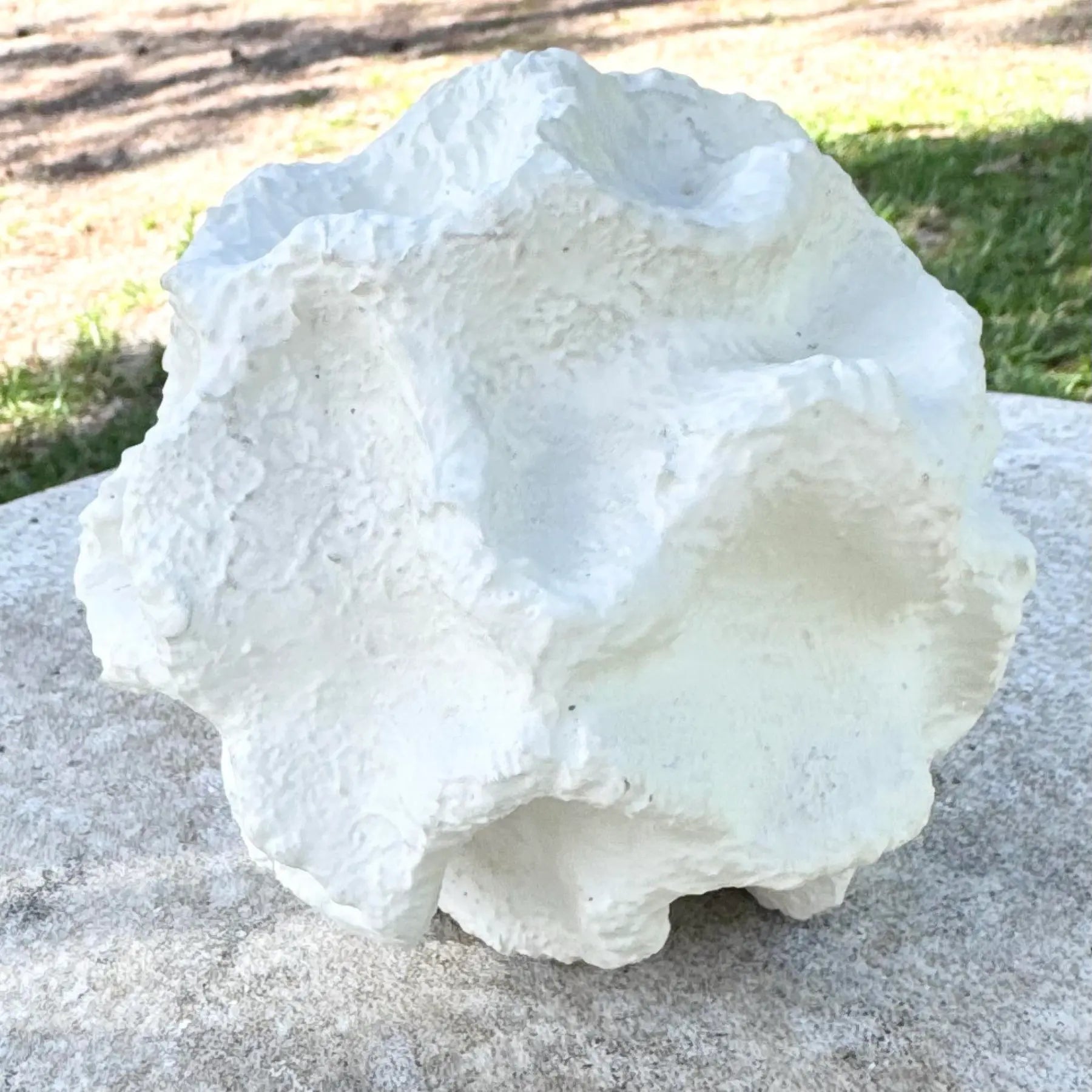 Minimalist Abstract Textured Spherical Plaster Sculpture Dolphin & Flamingo