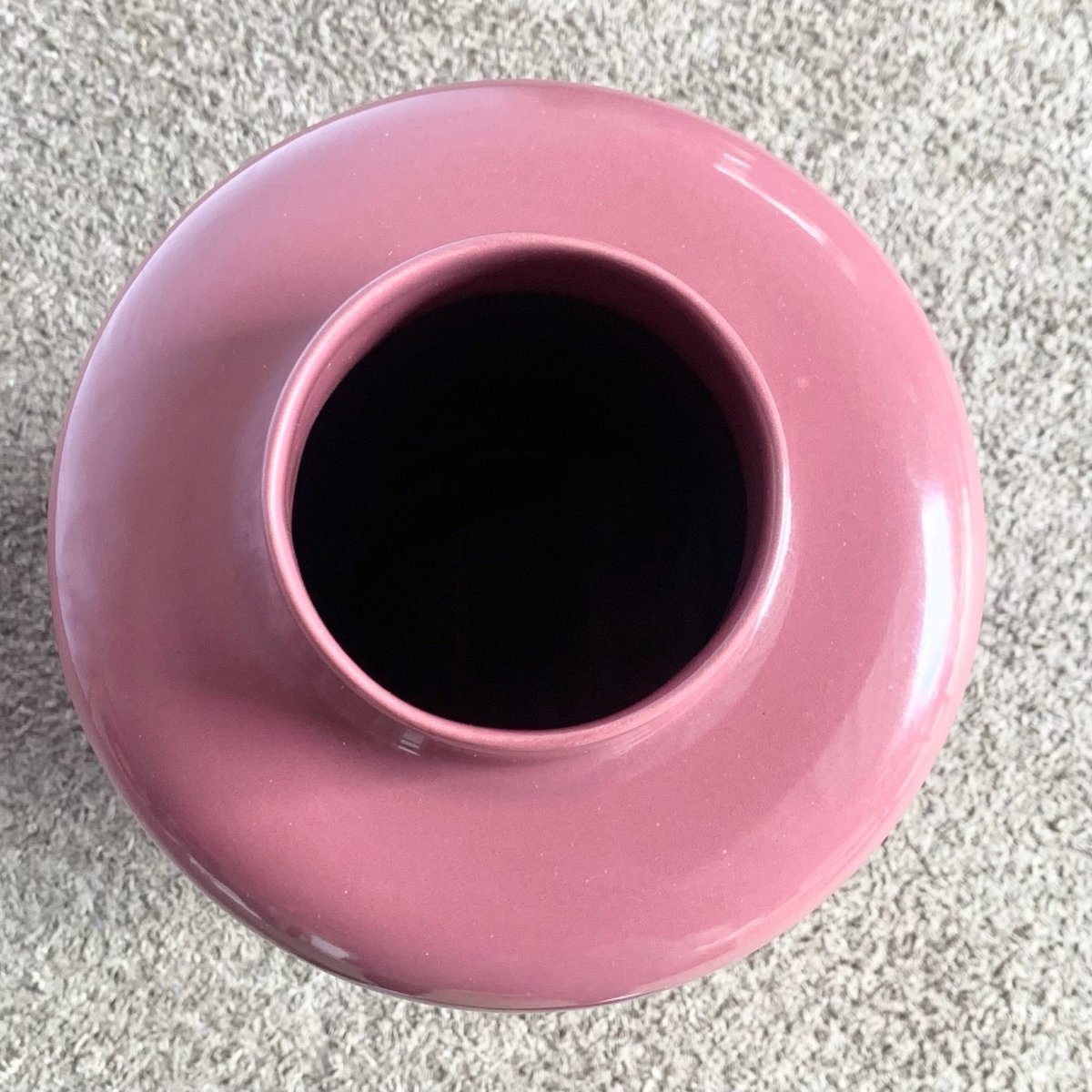 Post Modern Mauve Gloss Ceramic Floor Vase - Dolphin & Flamingo