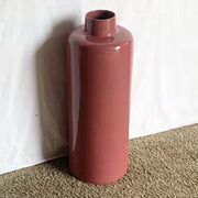 Post Modern Mauve Gloss Ceramic Floor Vase - Dolphin & Flamingo