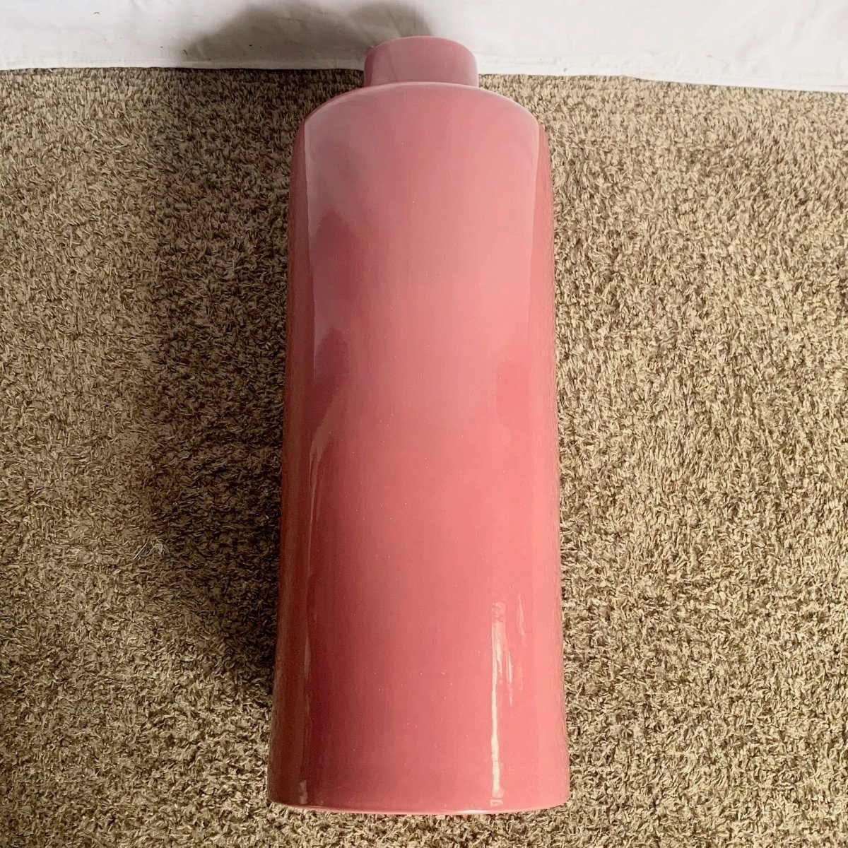 Post Modern Mauve Gloss Ceramic Floor Vase - Dolphin & Flamingo