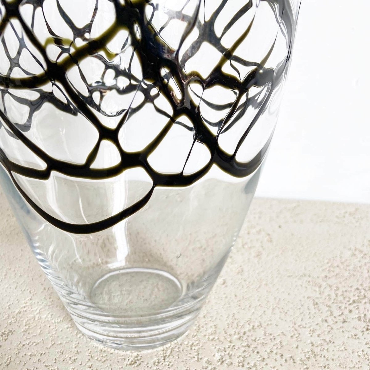 Postmodern Abstract Glass Vase - Dolphin & Flamingo